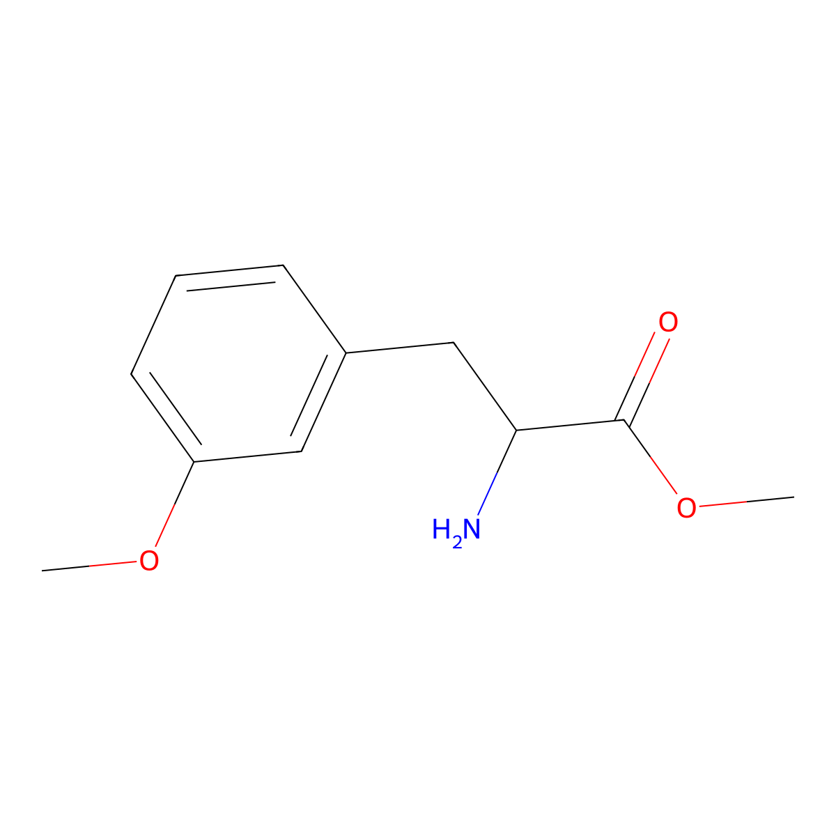 Methyl (R)-2-amino-3-(3-methoxyphenyl)propanoate molecular structure, CAS 1212968-77-8