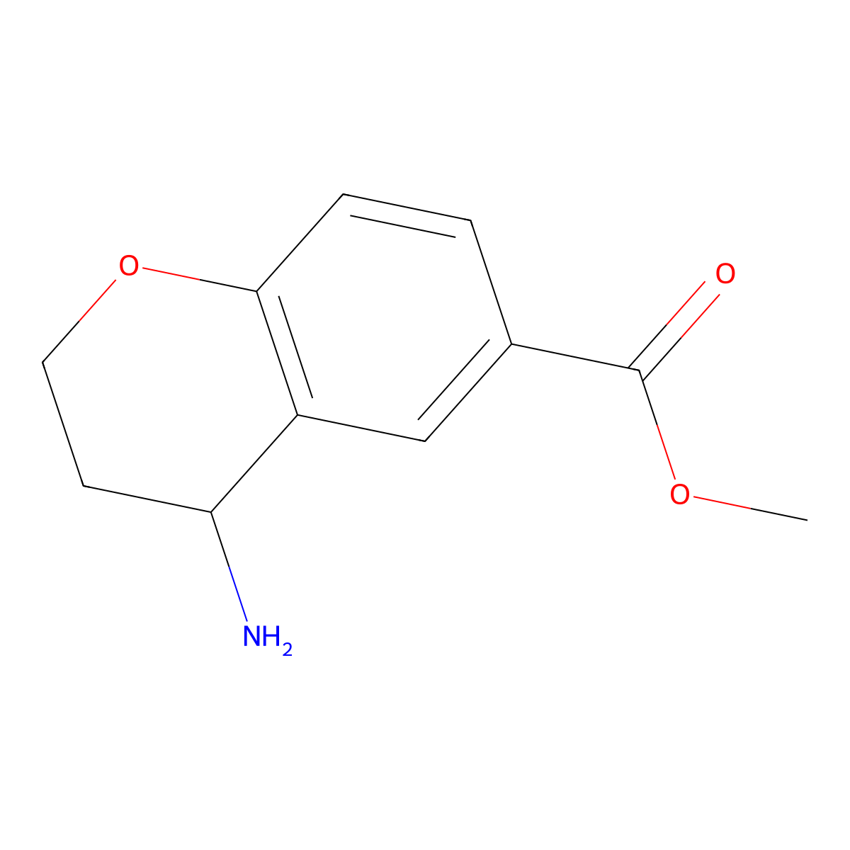 Methyl (s)-4-aminochromane-6-carboxylate hydrochloride molecular structure, CAS 1212970-30-3