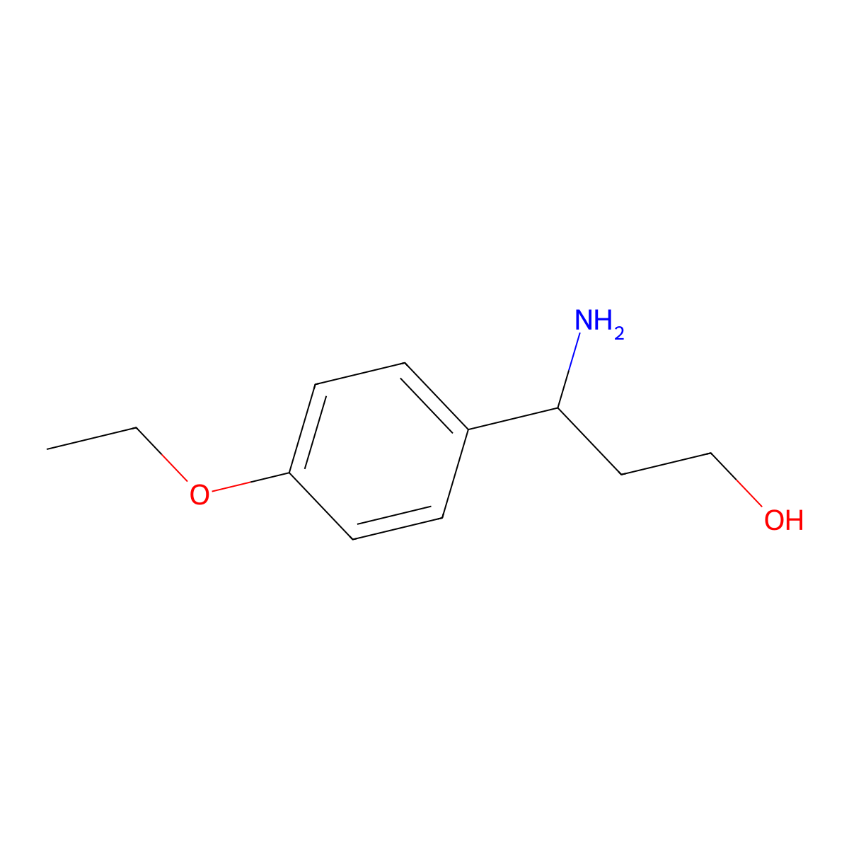 (3S)-3-amino-3-(4-ethoxyphenyl)propan-1-ol molecular structure, CAS 1212971-05-5