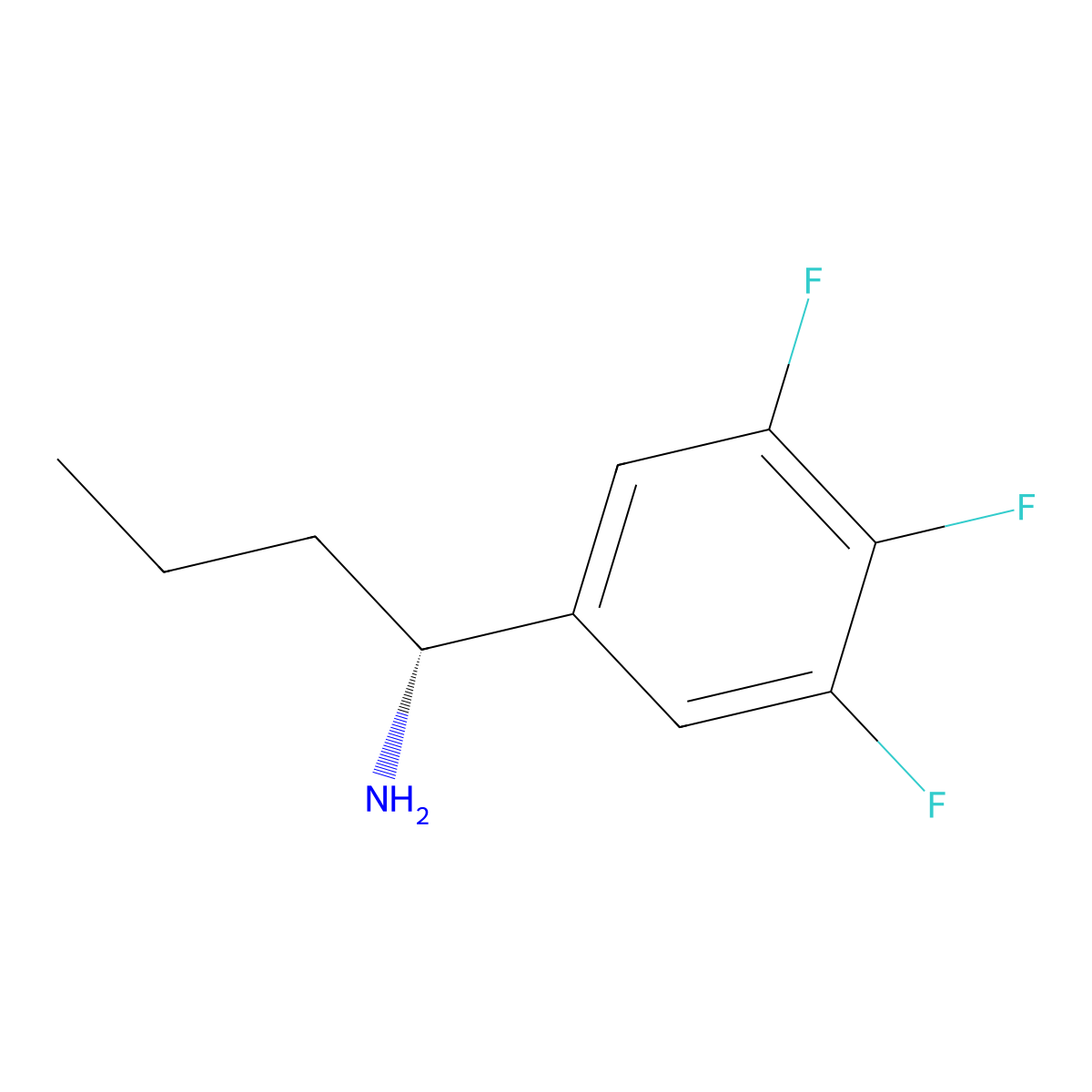 (R)-1-(3,4,5-Trifluorophenyl)butan-1-amine molecular structure, CAS 1212971-49-7