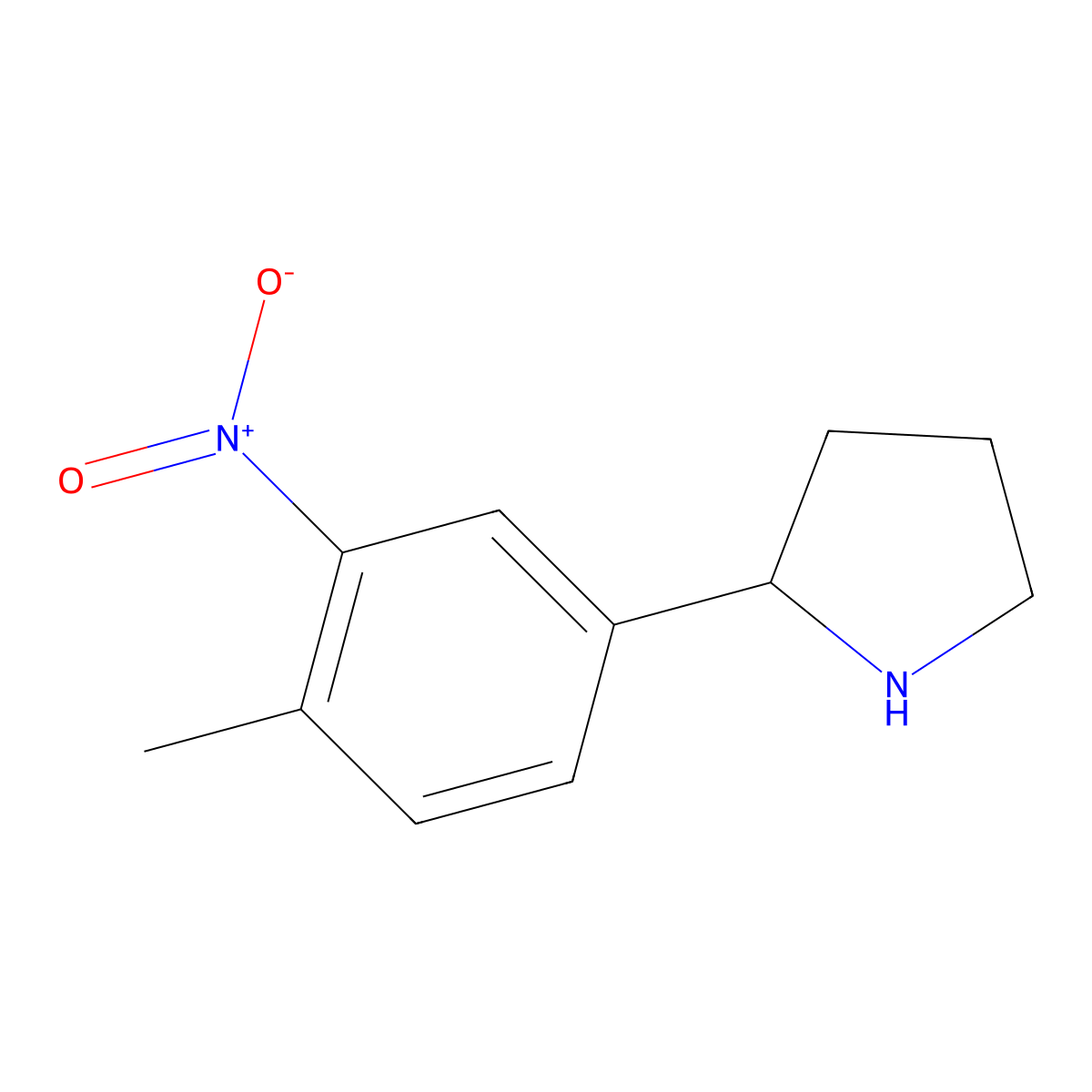 (R)-2-(4-Methyl-3-nitrophenyl)pyrrolidine molecular structure, CAS 1212972-05-8