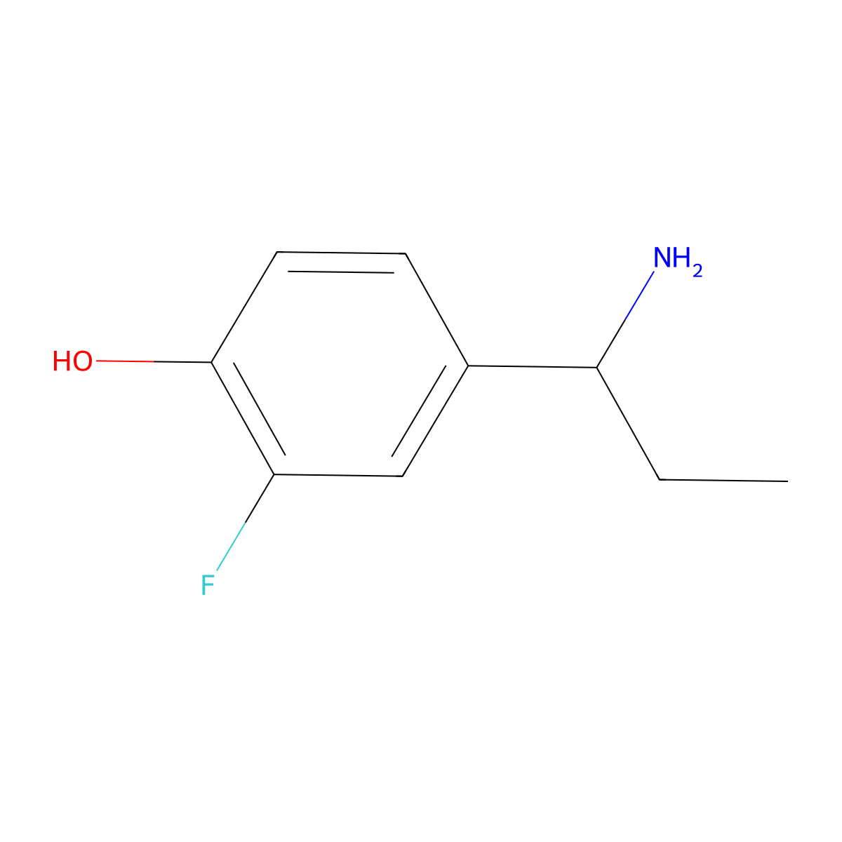 (R)-4-(1-Aminopropyl)-2-fluorophenol molecular structure, CAS 1212972-55-8