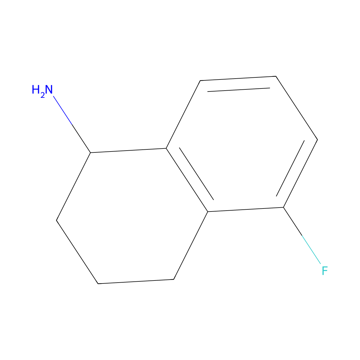 (1S)-5-Fluoro-1,2,3,4-tetrahydronaphthylamine molecular structure, CAS 1212972-62-7