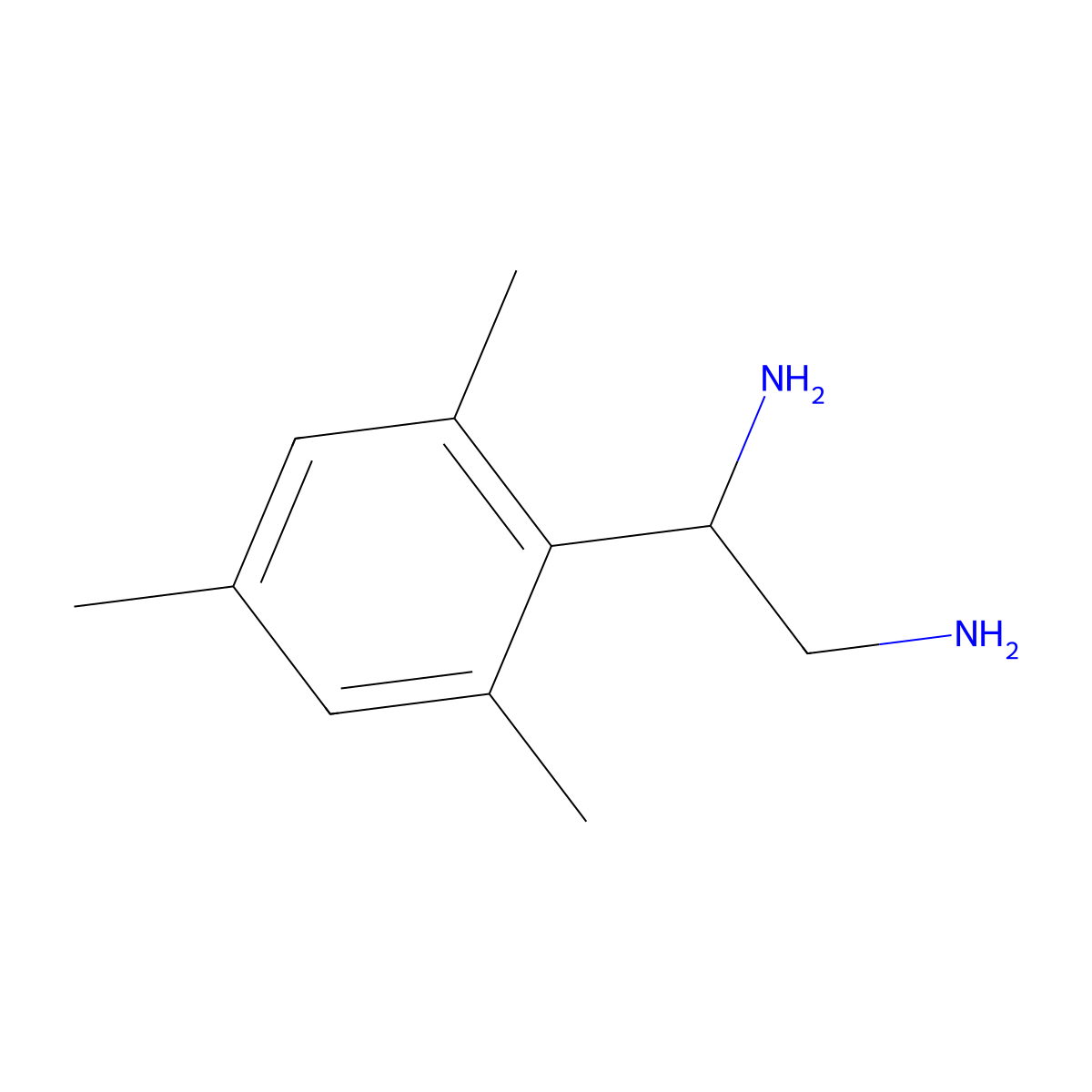 (1R)-1-(2,4,6-Trimethylphenyl)ethane-1,2-diamine molecular structure, CAS 1212978-10-3