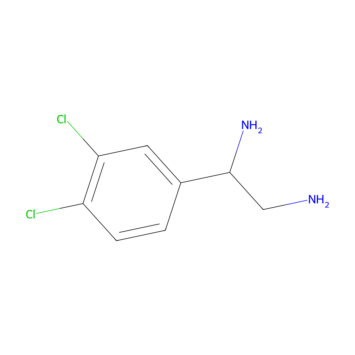 (1S)-1-(3,4-Dichlorophenyl)ethane-1,2-diamine molecular structure, CAS 1212979-76-4