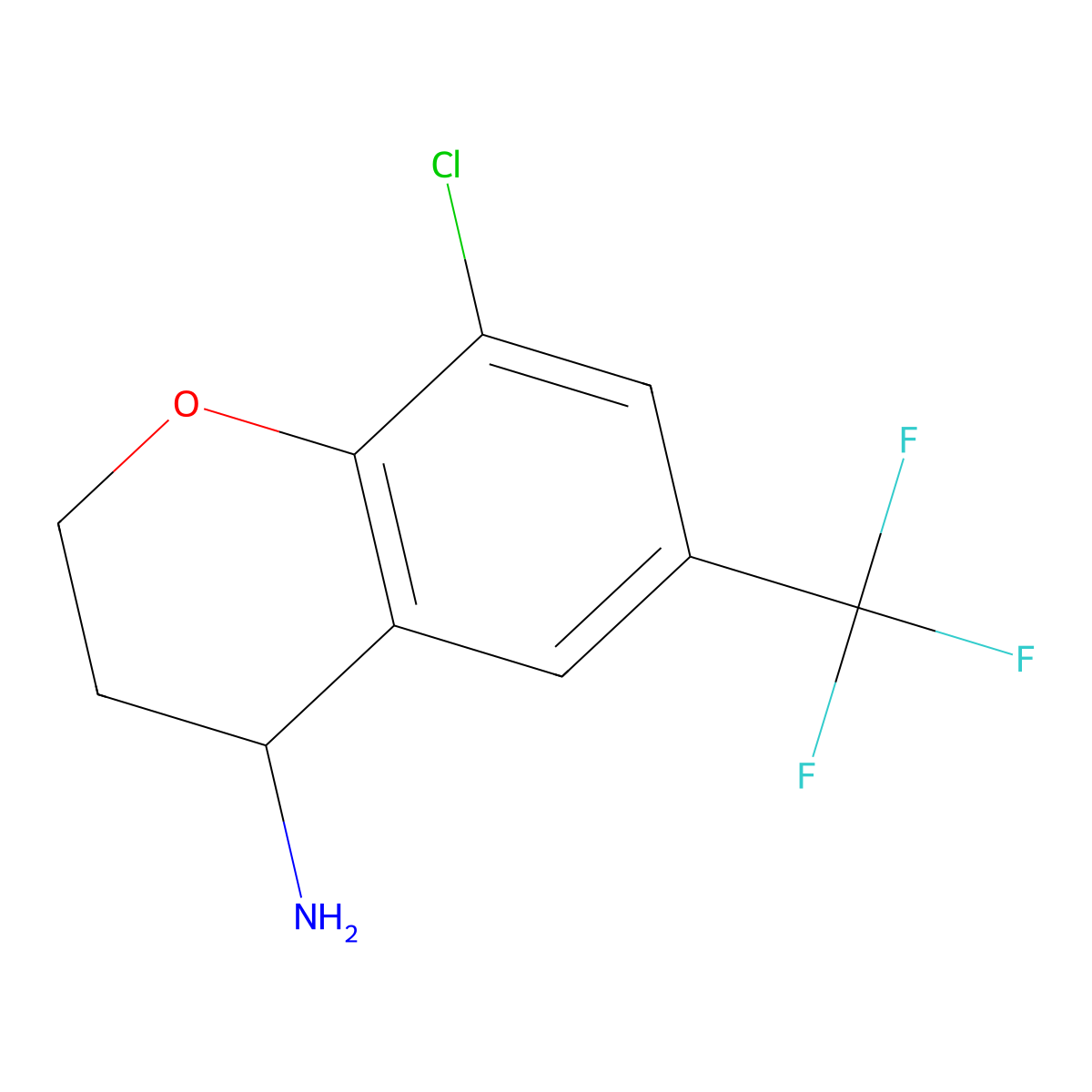 (R)-8-Chloro-6-(trifluoromethyl)chroman-4-amine molecular structure, CAS 1212980-75-0
