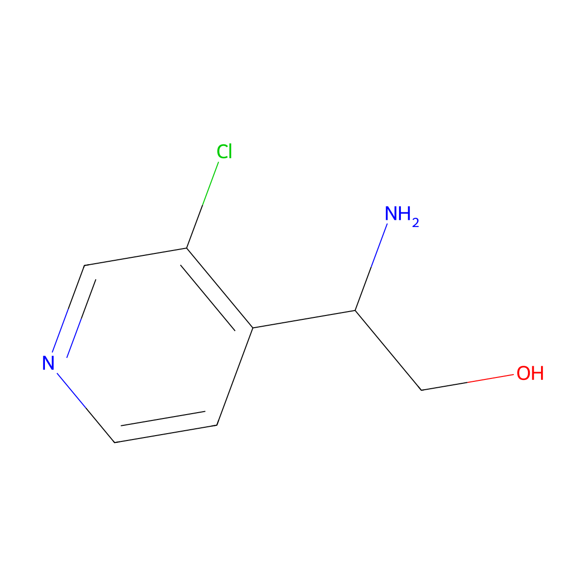 (2s)-2-Amino-2-(3-chloro(4-pyridyl))ethan-1-ol molecular structure, CAS 1212985-22-2