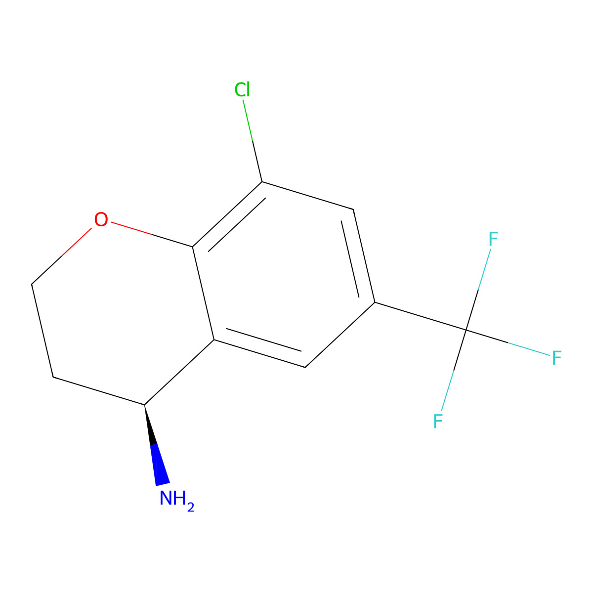 (S)-8-Chloro-6-(trifluoromethyl)chroman-4-amine molecular structure, CAS 1212985-69-7