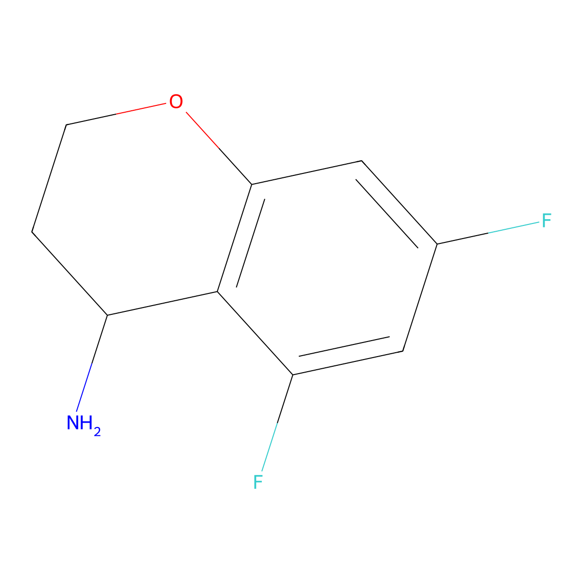 (S)-5,7-difluorochroman-4-amine molecular structure, CAS 1212993-64-0
