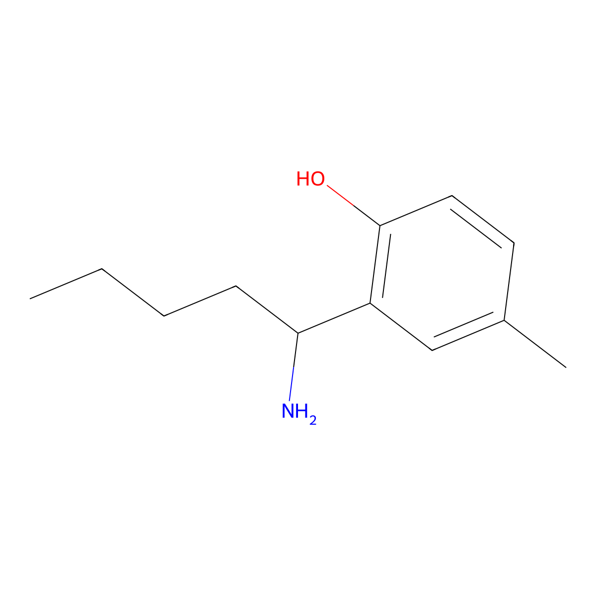 (R)-2-(1-Aminopentyl)-4-methylphenol molecular structure, CAS 1212995-02-2