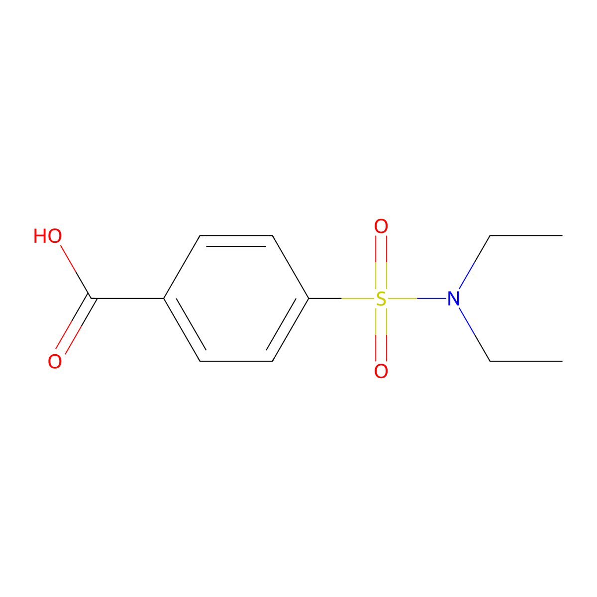4-((Diethylamino)sulfonyl)benzoic acid molecular structure, CAS 1213-06-5