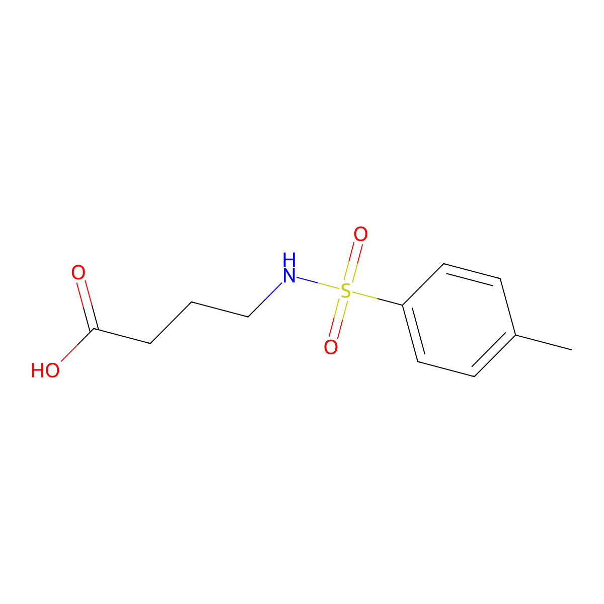 4-(4-Methylbenzenesulfonamido)butanoic acid molecular structure, CAS 1213-42-9