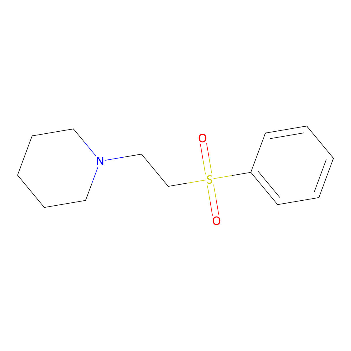 1-[2-(Phenylsulfonyl)ethyl]piperidine molecular structure, CAS 1213-43-0