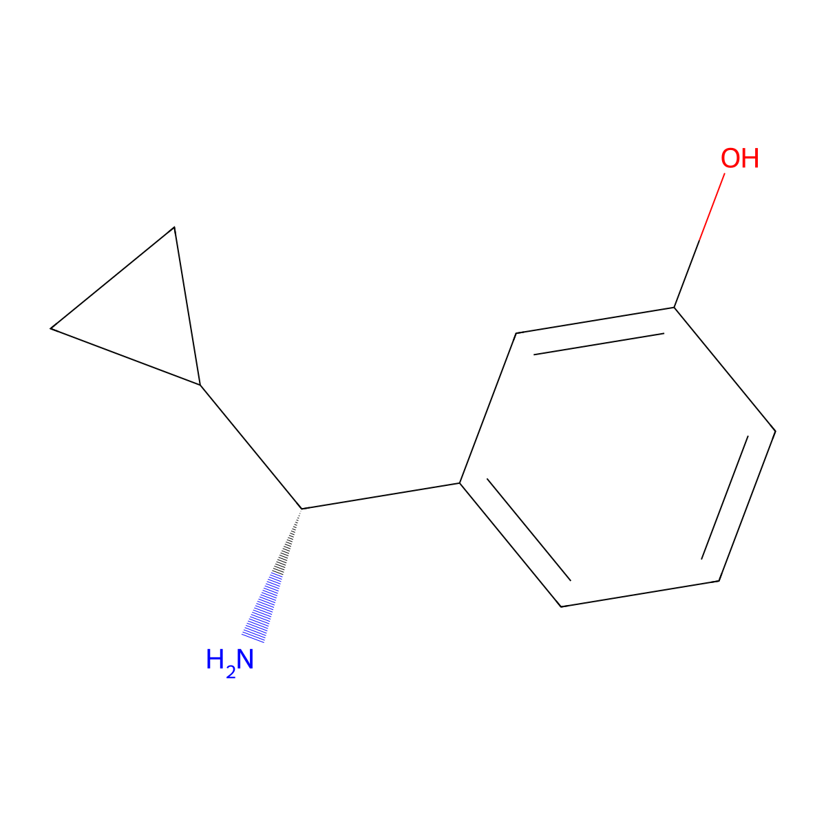 (R)-3-(Amino(cyclopropyl)methyl)phenol molecular structure, CAS 1213000-99-7