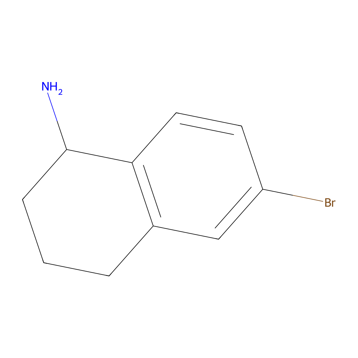 (R)-6-bromo-1,2,3,4-tetrahydronaphthalen-1-amine molecular structure, CAS 1213003-24-7