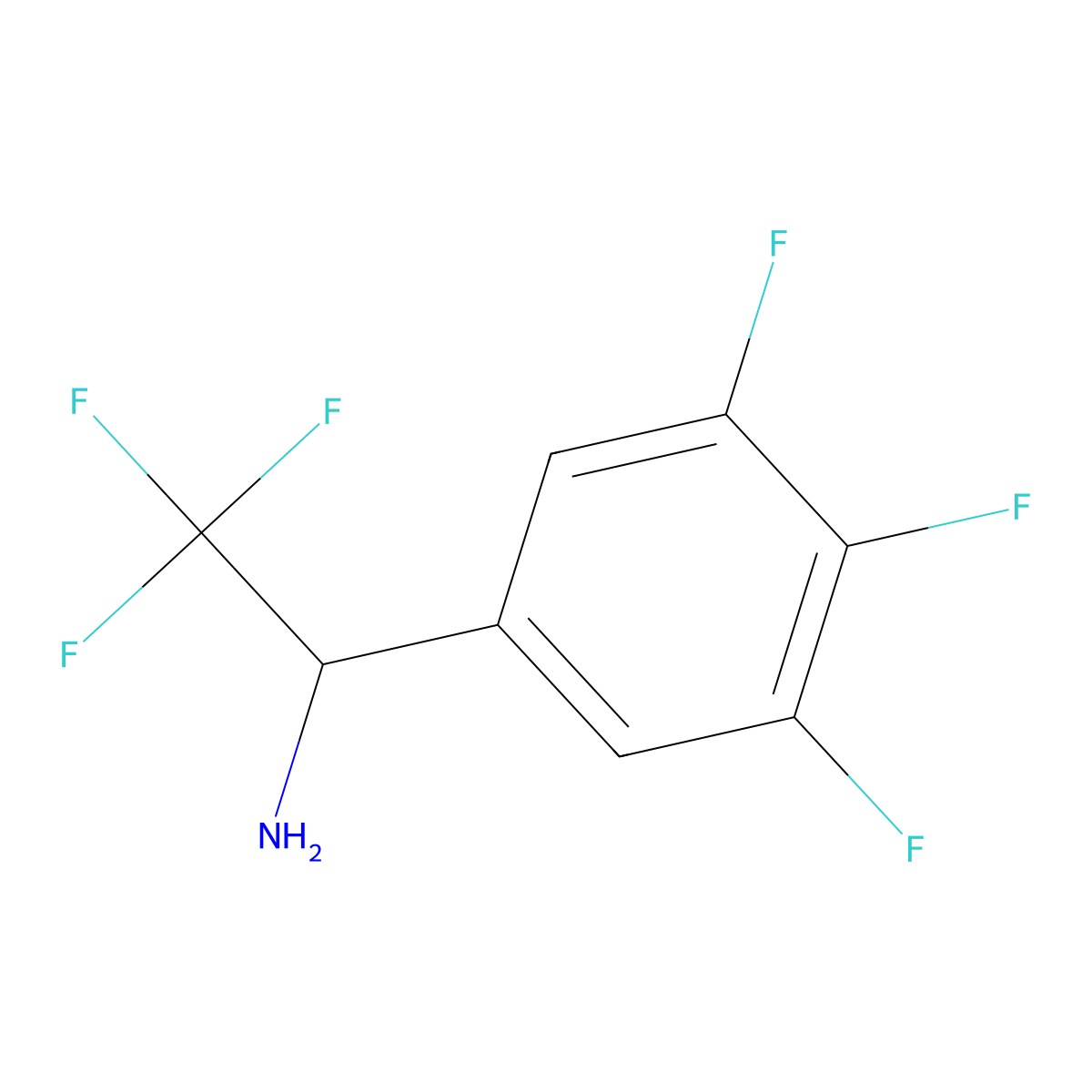(S)-2,2,2-Trifluoro-1-(3,4,5-trifluorophenyl)ethan-1-amine molecular structure, CAS 1213003-36-1