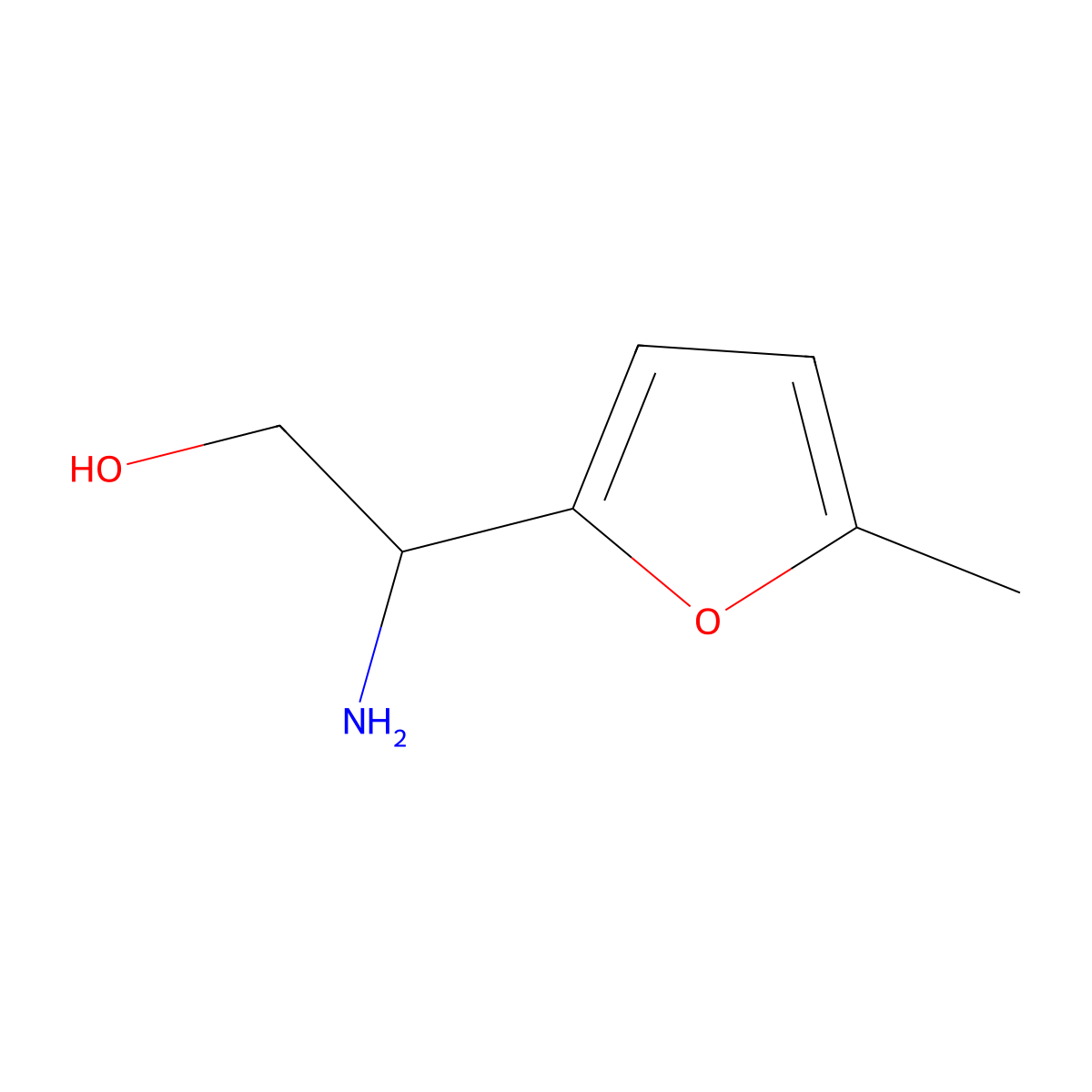 (S)-2-Amino-2-(5-methylfuran-2-yl)ethanol molecular structure, CAS 1213004-35-3