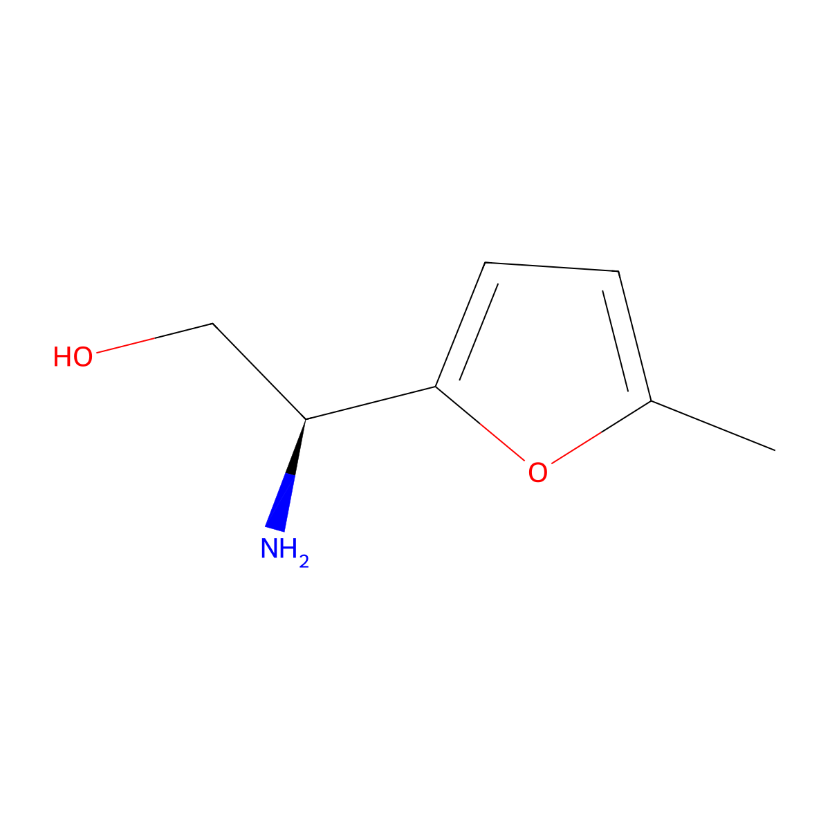 (S)-2-Amino-2-(5-methylfuran-2-yl)ethanol molecular structure, CAS 1213004-35-3