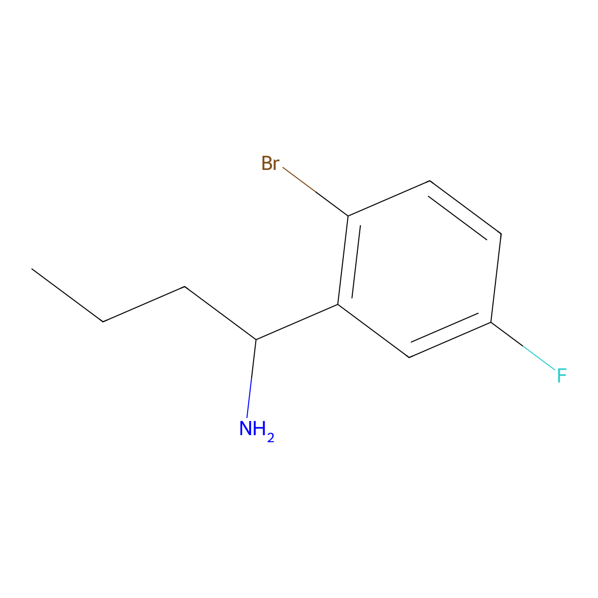(R)-1-(2-Bromo-5-fluorophenyl)butan-1-amine molecular structure, CAS 1213004-52-4