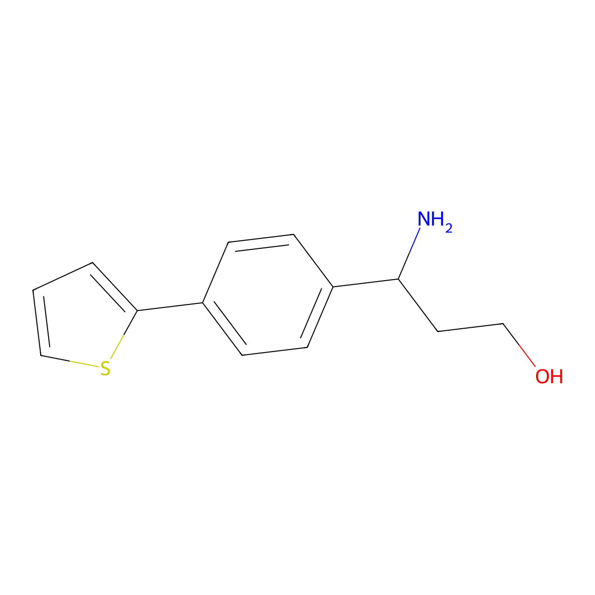 (I(3)S)-I(3)-Amino-4-(2-thienyl)benzenepropanol molecular structure, CAS 1213005-18-5