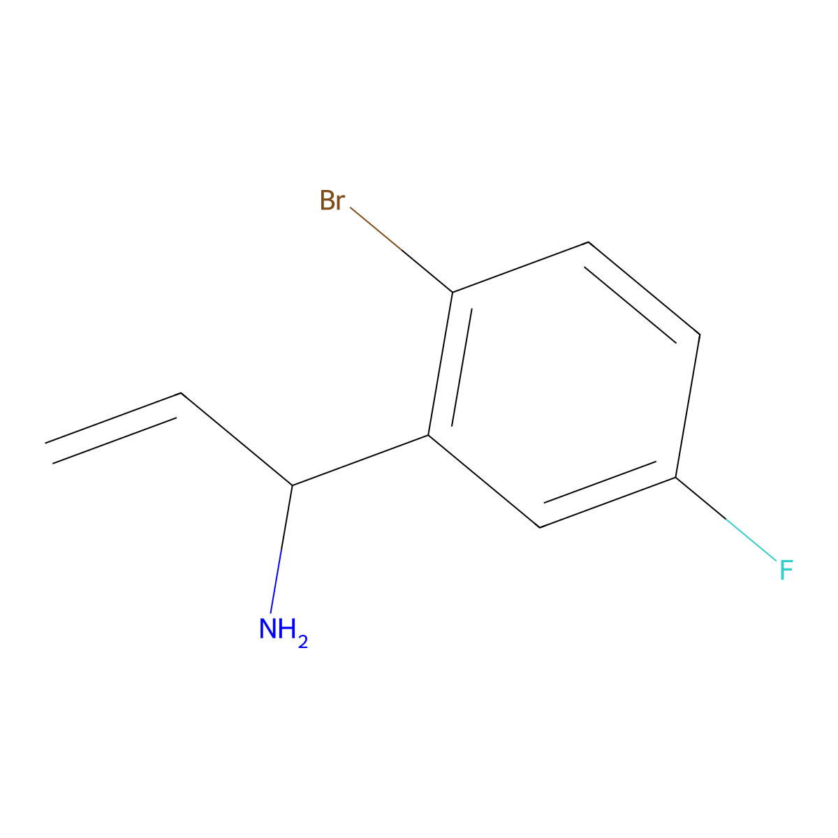 (S)-1-(2-Bromo-5-fluorophenyl)prop-2-EN-1-amine molecular structure, CAS 1213006-05-3