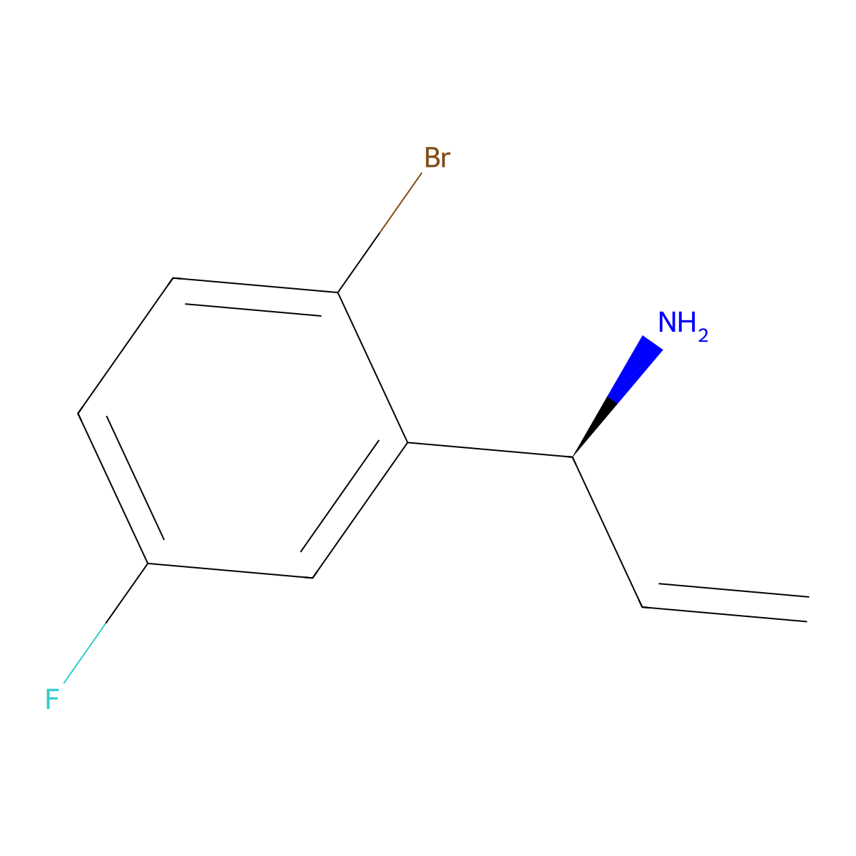 (S)-1-(2-Bromo-5-fluorophenyl)prop-2-EN-1-amine molecular structure, CAS 1213006-05-3