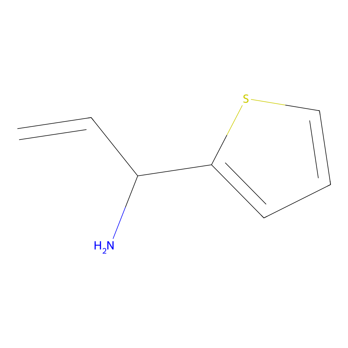 (S)-1-(Thiophen-2-yl)prop-2-en-1-amine molecular structure, CAS 1213006-61-1