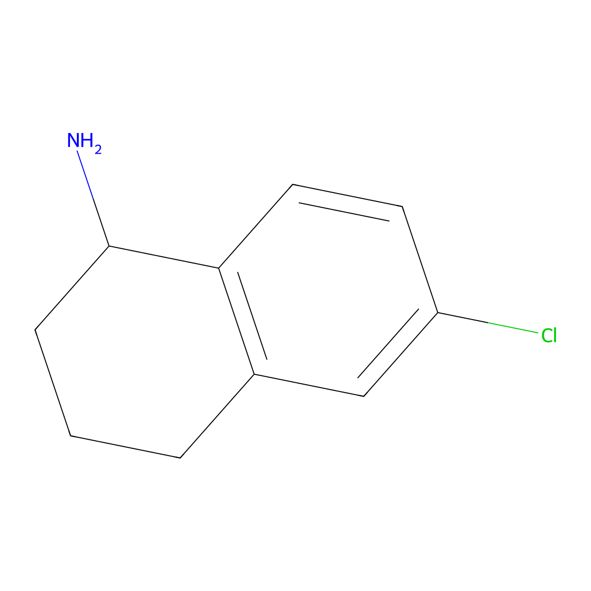 (1S)-6-Chloro-1,2,3,4-tetrahydronaphthylamine molecular structure, CAS 1213007-43-2