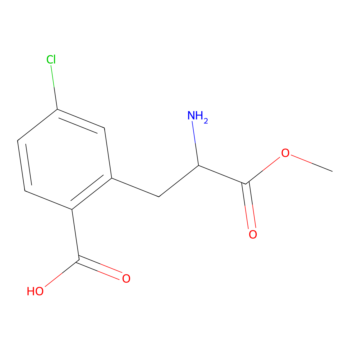 2-Carboxy-5-chloro-D-phenylalanine 1-methyl ester molecular structure, CAS 1213009-74-5