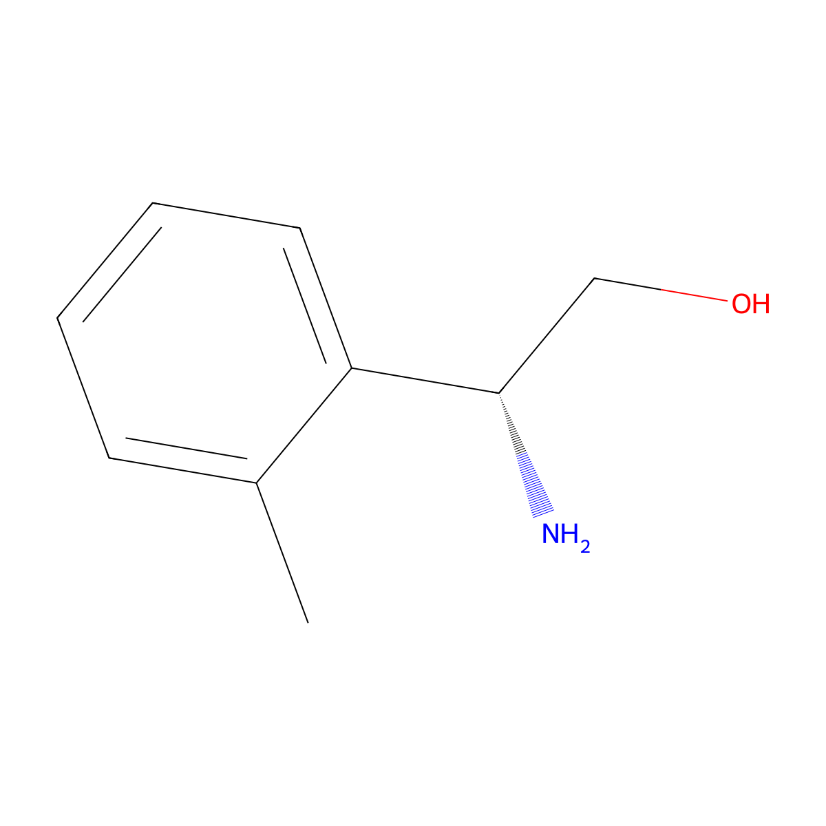 (R)-2-Amino-2-(o-tolyl)ethan-1-ol molecular structure, CAS 1213011-29-0