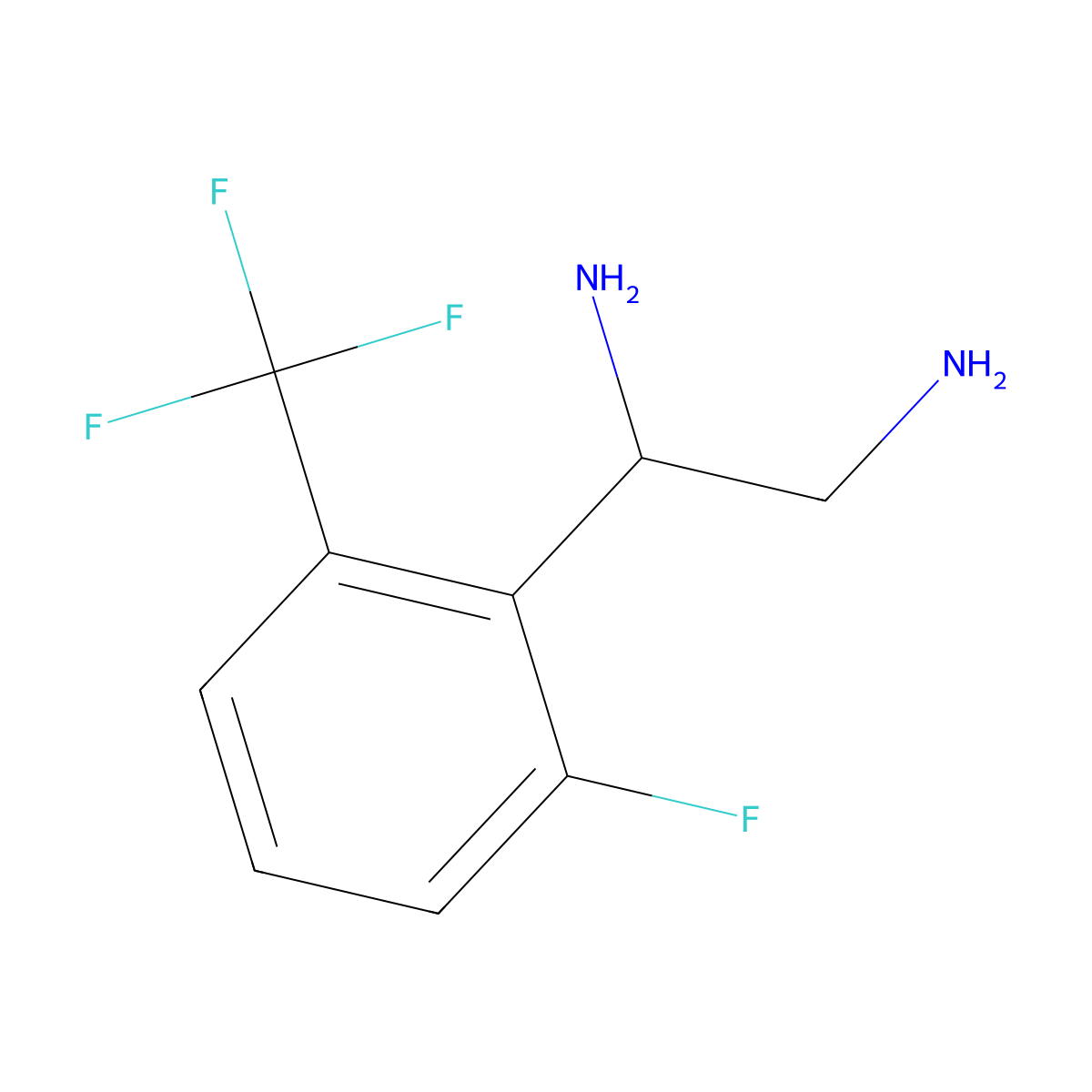(1S)-1-[6-Fluoro-2-(trifluoromethyl)phenyl]ethane-1,2-diamine molecular structure, CAS 1213011-77-8