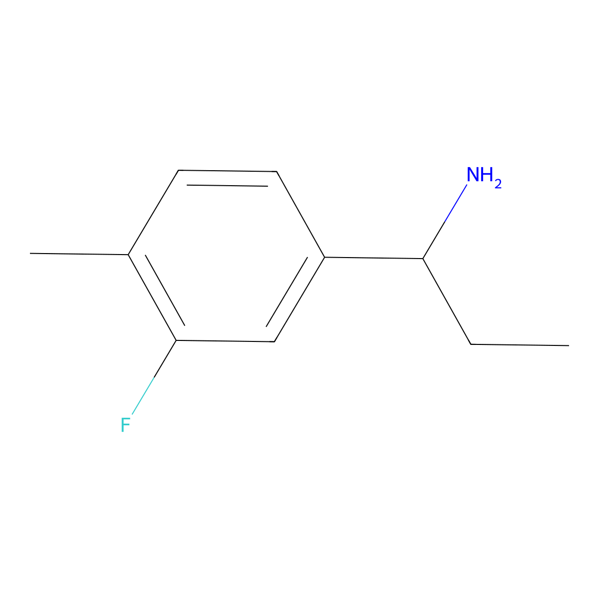 (1R)-1-(3-fluoro-4-methylphenyl)propan-1-amine molecular structure, CAS 1213012-56-6