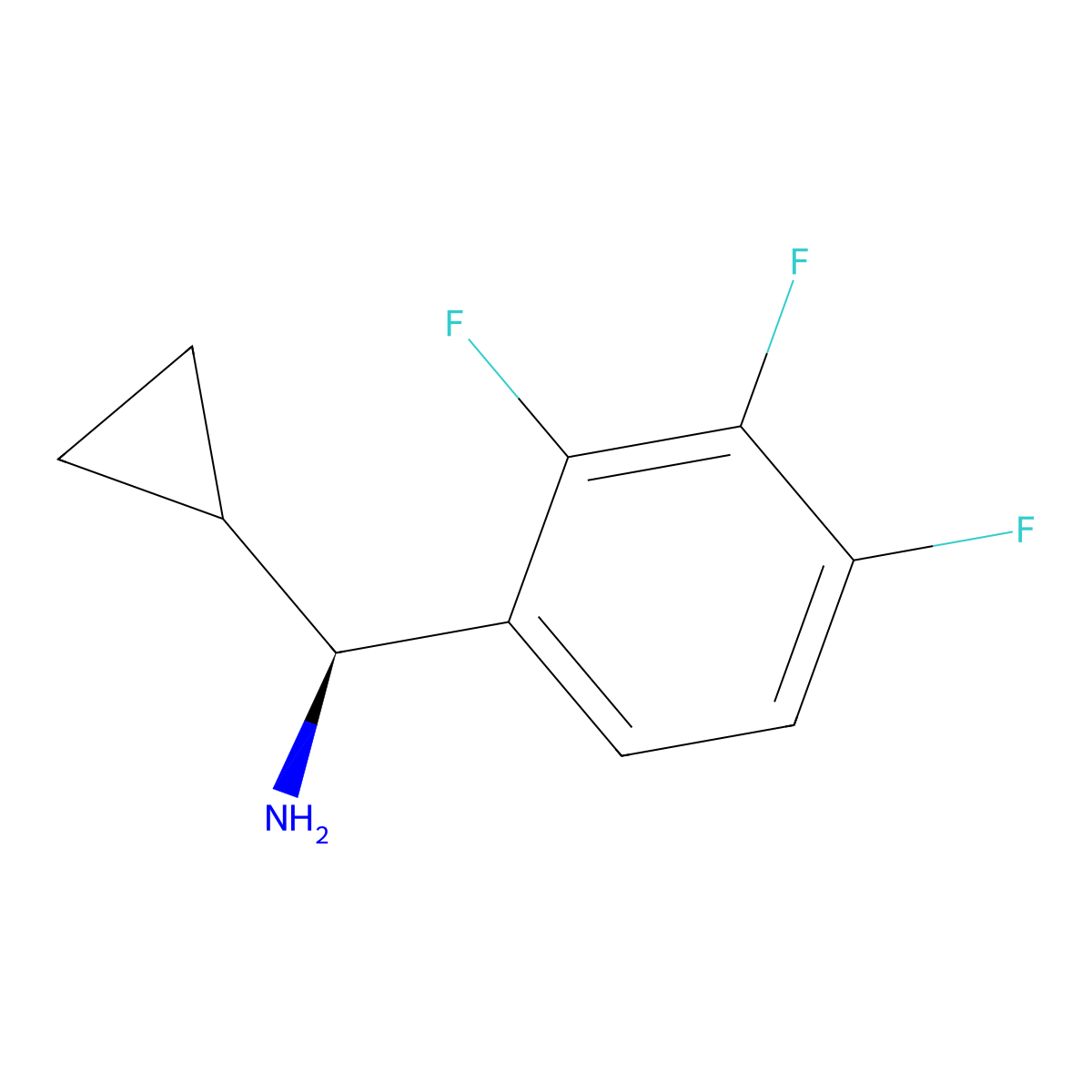 (1S)Cyclopropyl(2,3,4-trifluorophenyl)methylamine molecular structure, CAS 1213013-95-6