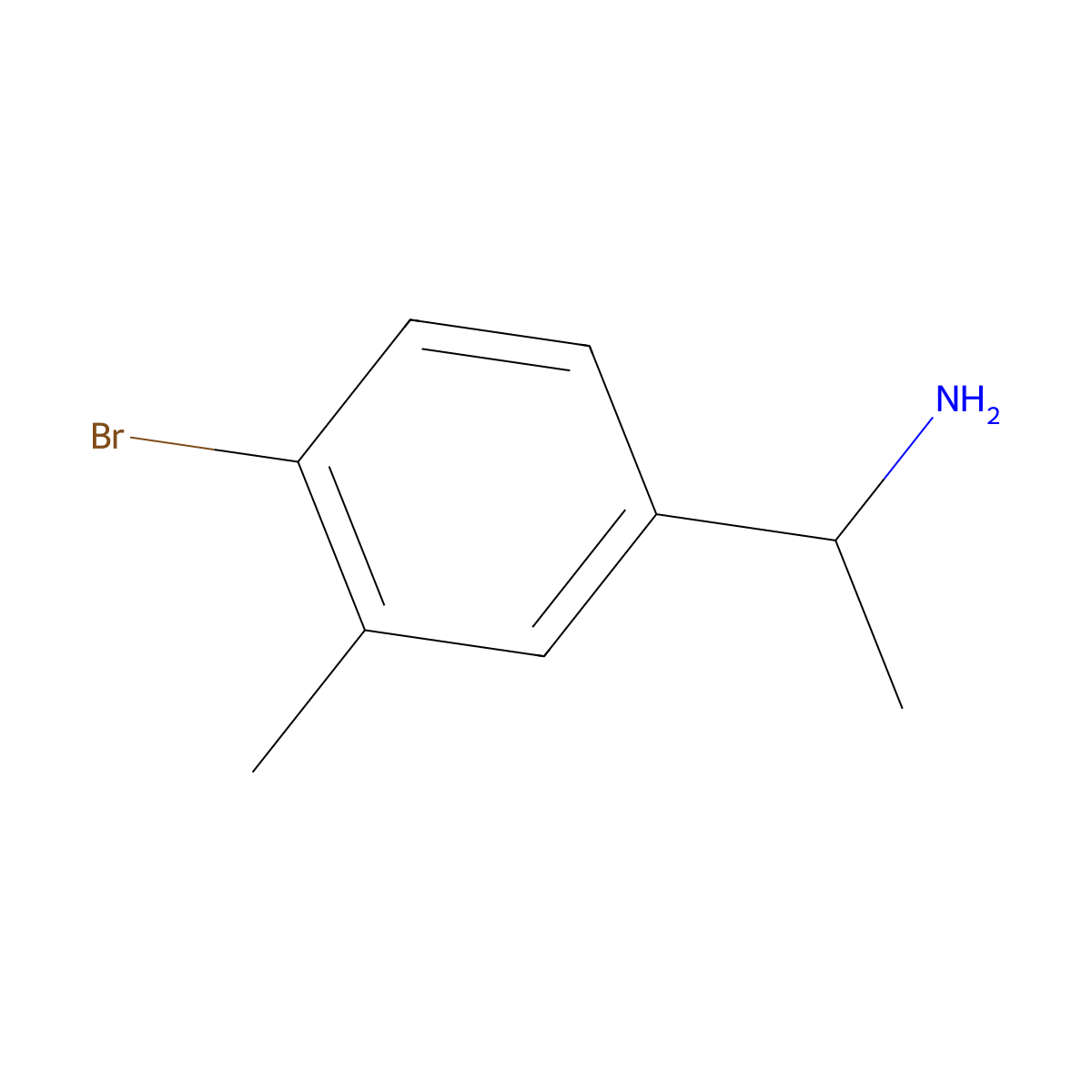 (R)-1-(4-Bromo-3-methylphenyl)ethan-1-amine molecular structure, CAS 1213015-73-6