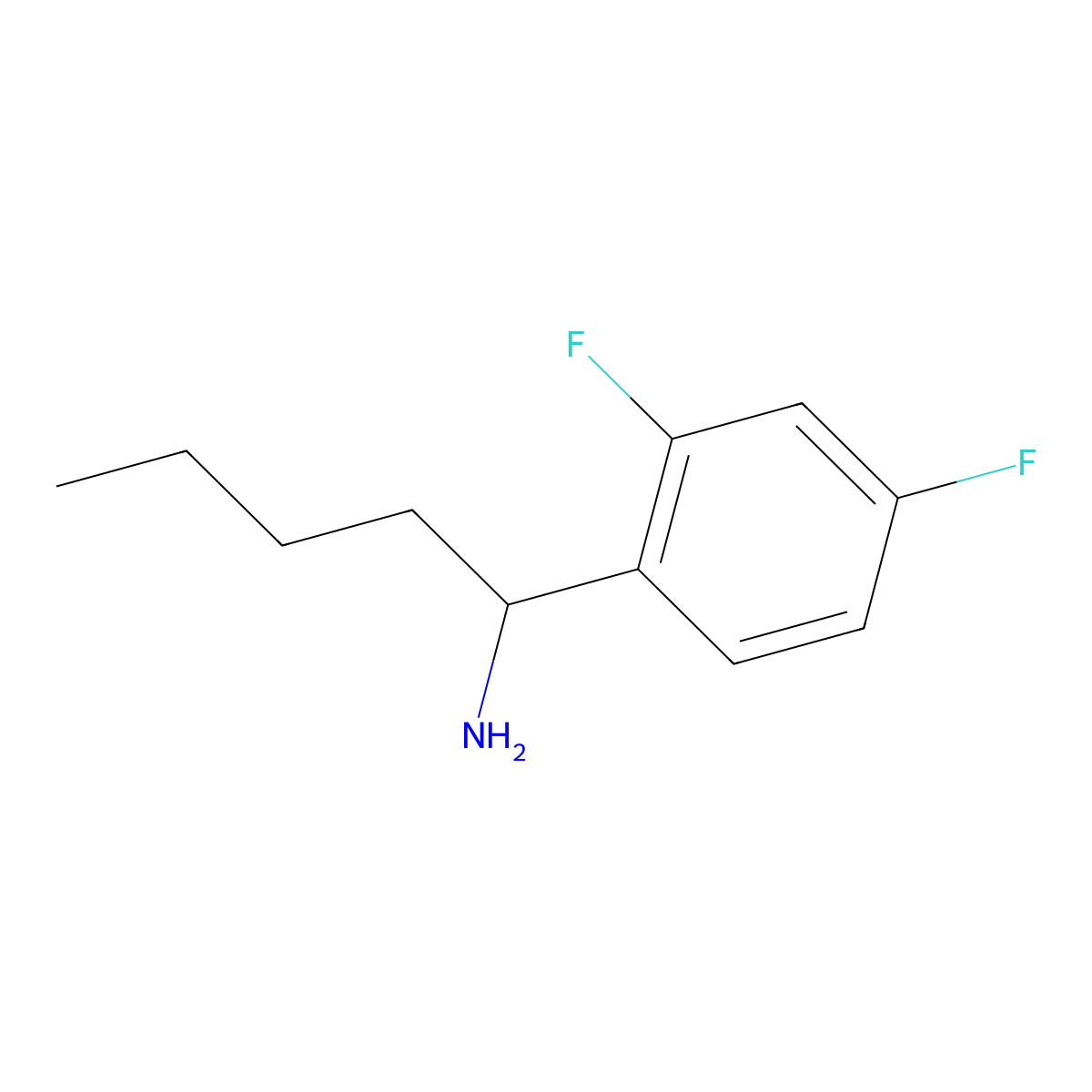 (R)-1-(2,4-Difluorophenyl)pentan-1-amine molecular structure, CAS 1213017-76-5