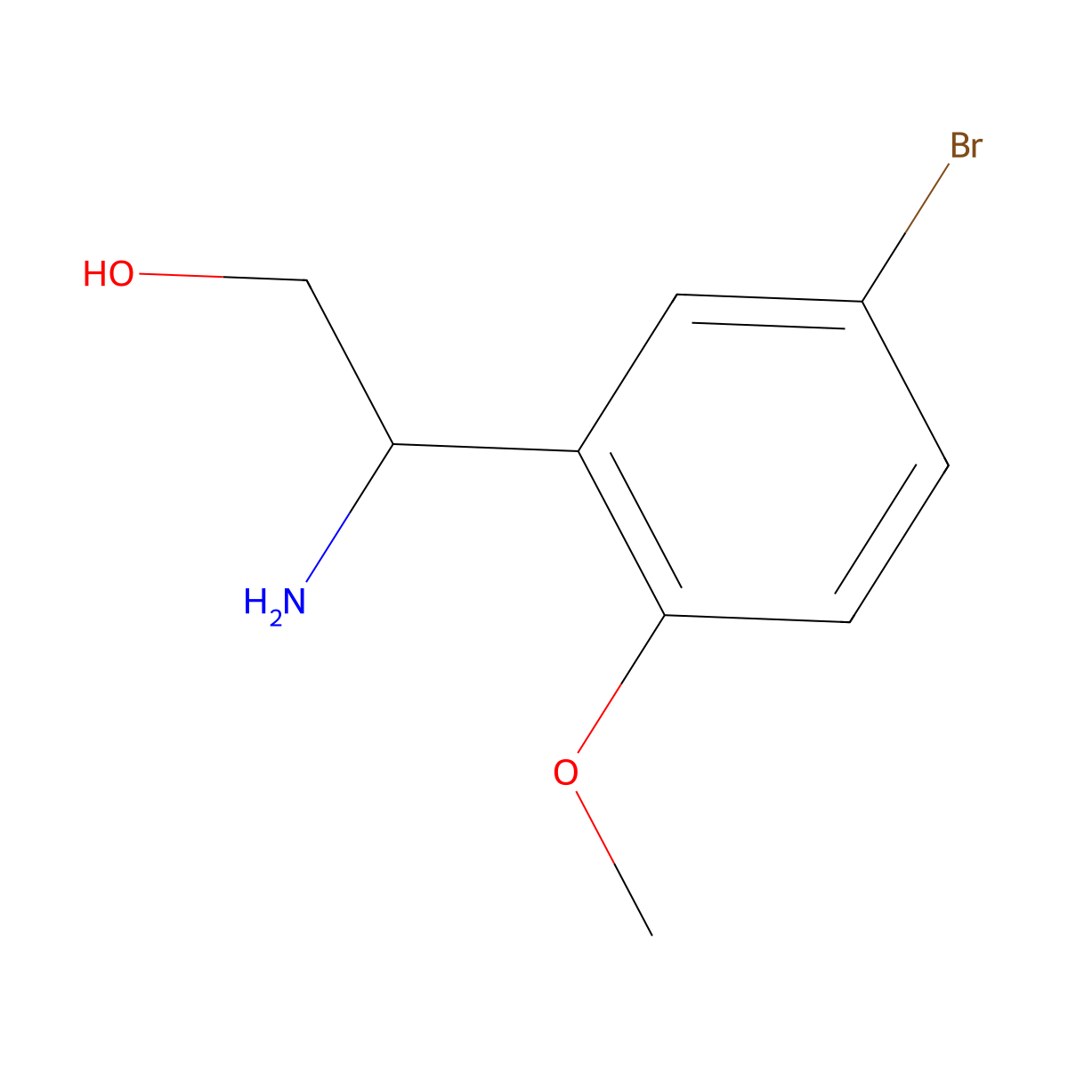 (2S)-2-Amino-2-(5-bromo-2-methoxyphenyl)ethan-1-OL molecular structure, CAS 1213018-14-4
