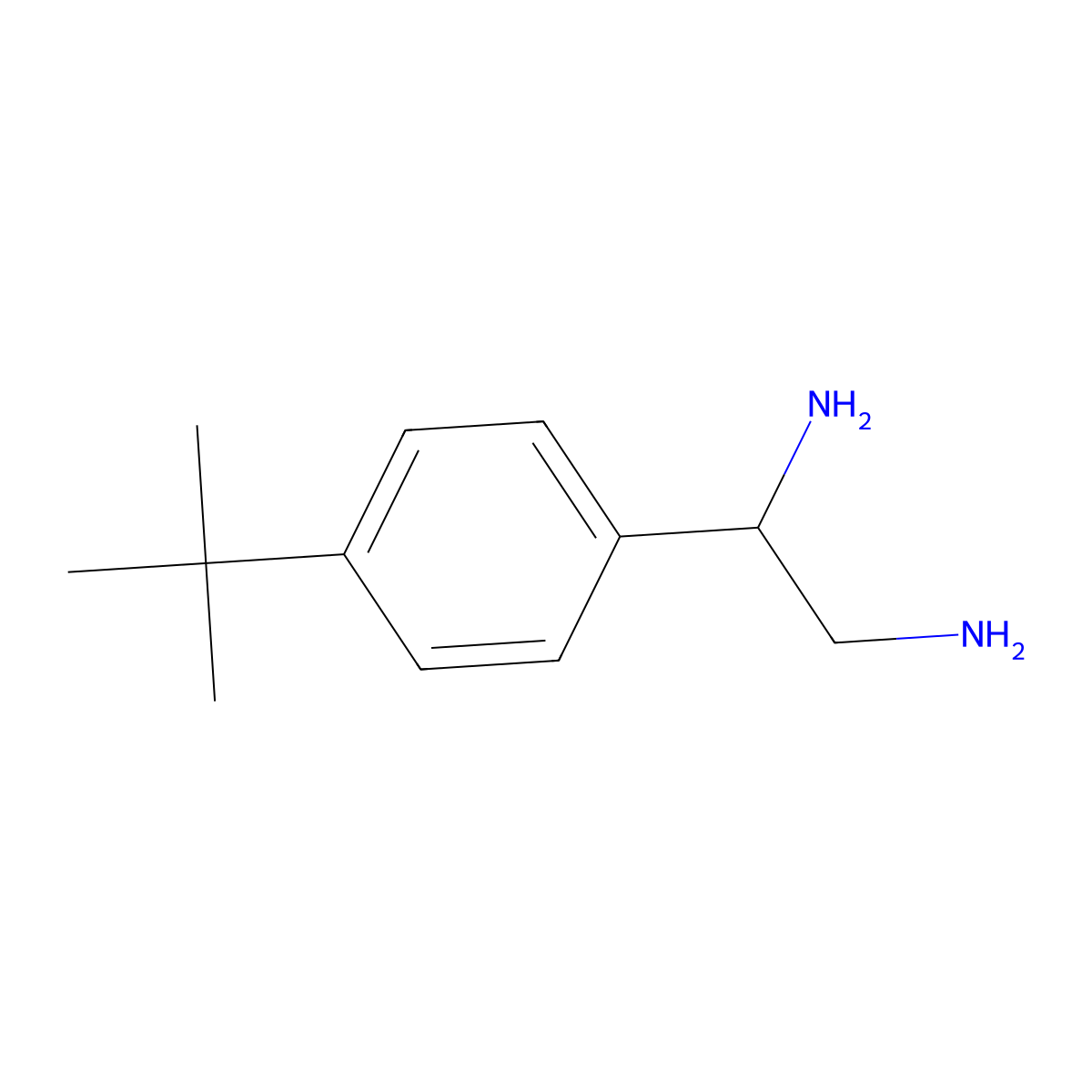 (1S)-1-[4-(Tert-butyl)phenyl]ethane-1,2-diamine molecular structure, CAS 1213019-87-4