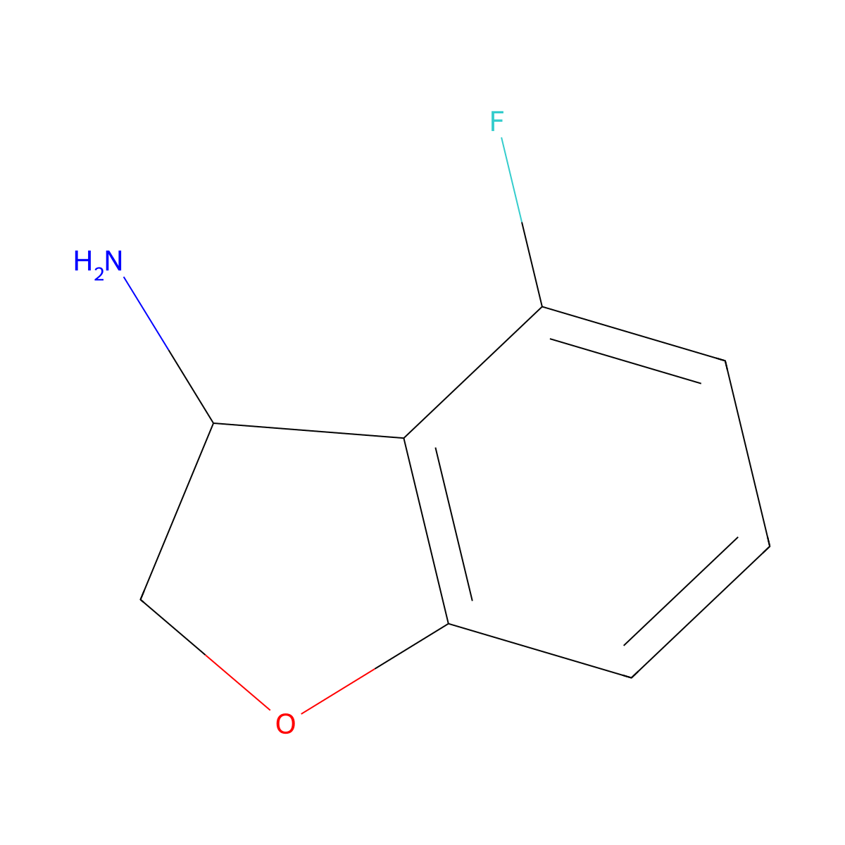 (R)-4-fluoro-2,3-dihydrobenzofuran-3-amine molecular structure, CAS 1213021-49-8
