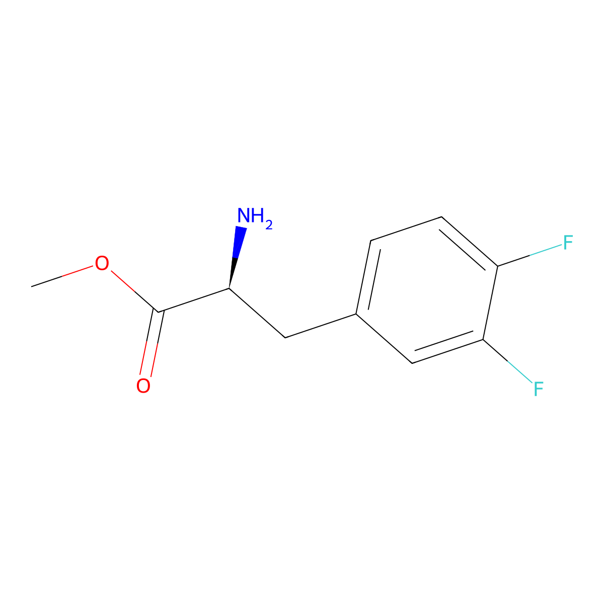 Methyl (S)-2-amino-3-(3,4-difluorophenyl)propanoate molecular structure, CAS 1213021-86-3