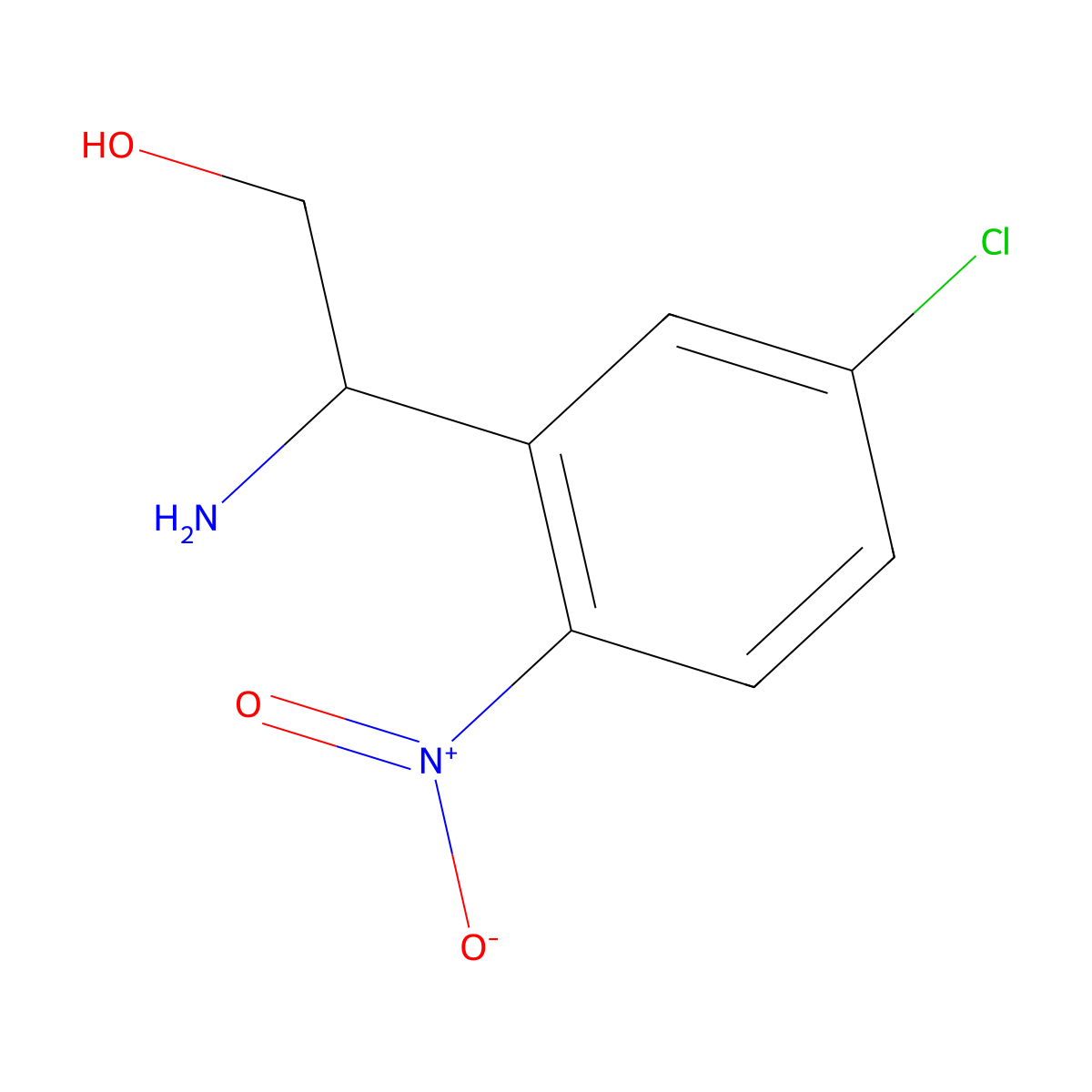 (2R)-2-Amino-2-(5-chloro-2-nitrophenyl)ethan-1-OL molecular structure, CAS 1213028-07-9