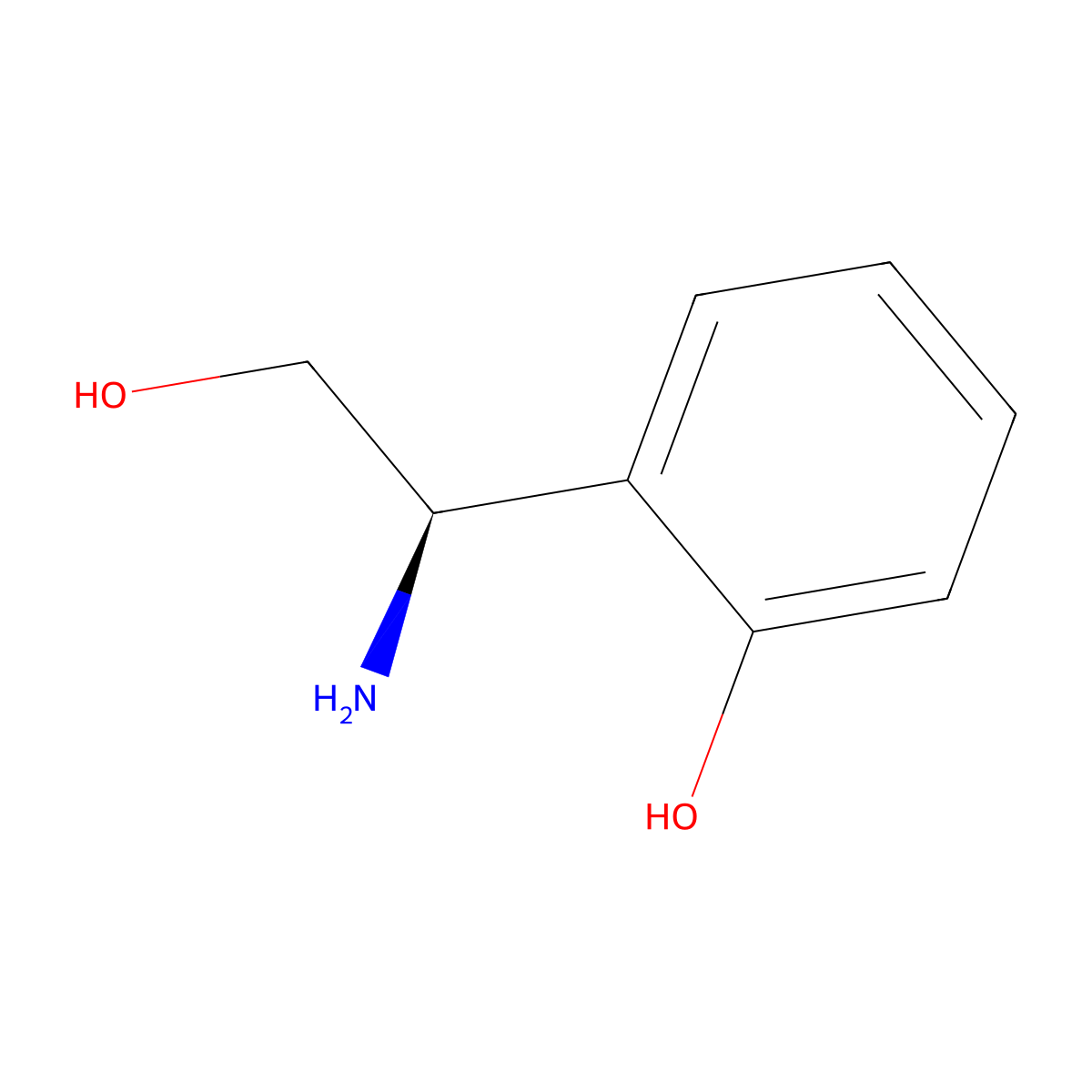 (R)-2-(1-Amino-2-hydroxyethyl)phenol molecular structure, CAS 1213028-30-8