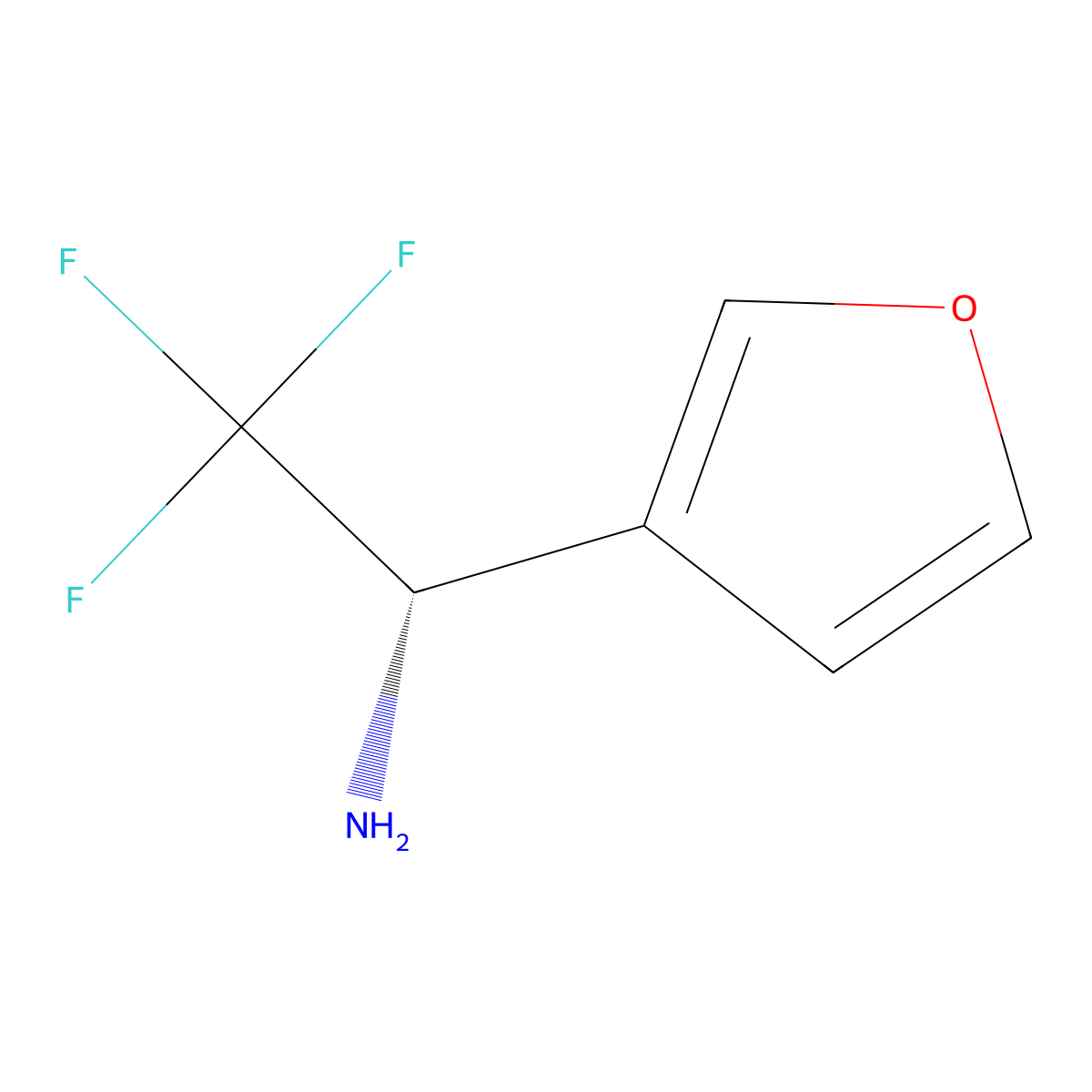 (1S)-2,2,2-Trifluoro-1-(3-furyl)ethylamine molecular structure, CAS 1213029-02-7