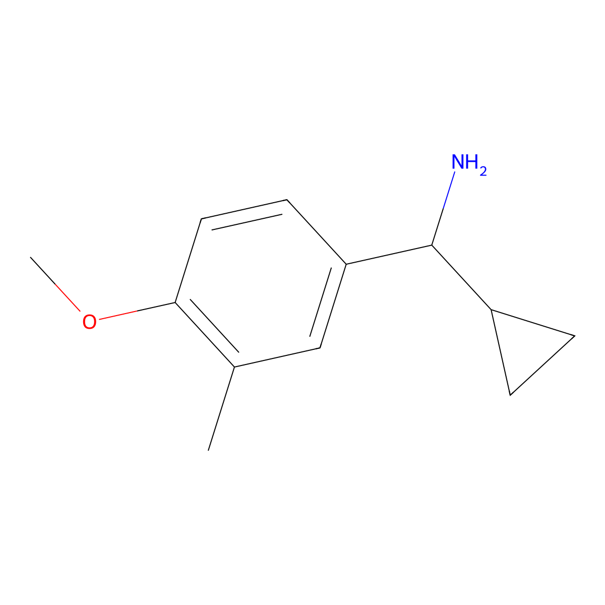 (S)-Cyclopropyl(4-methoxy-3-methylphenyl)methanamine molecular structure, CAS 1213032-29-1