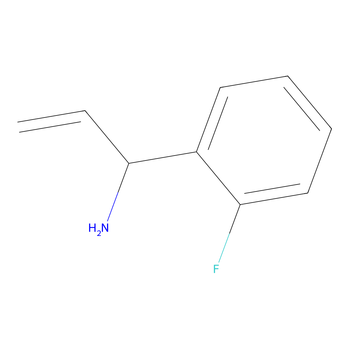 (1S)-1-(2-Fluorophenyl)prop-2-enylamine molecular structure, CAS 1213034-92-4