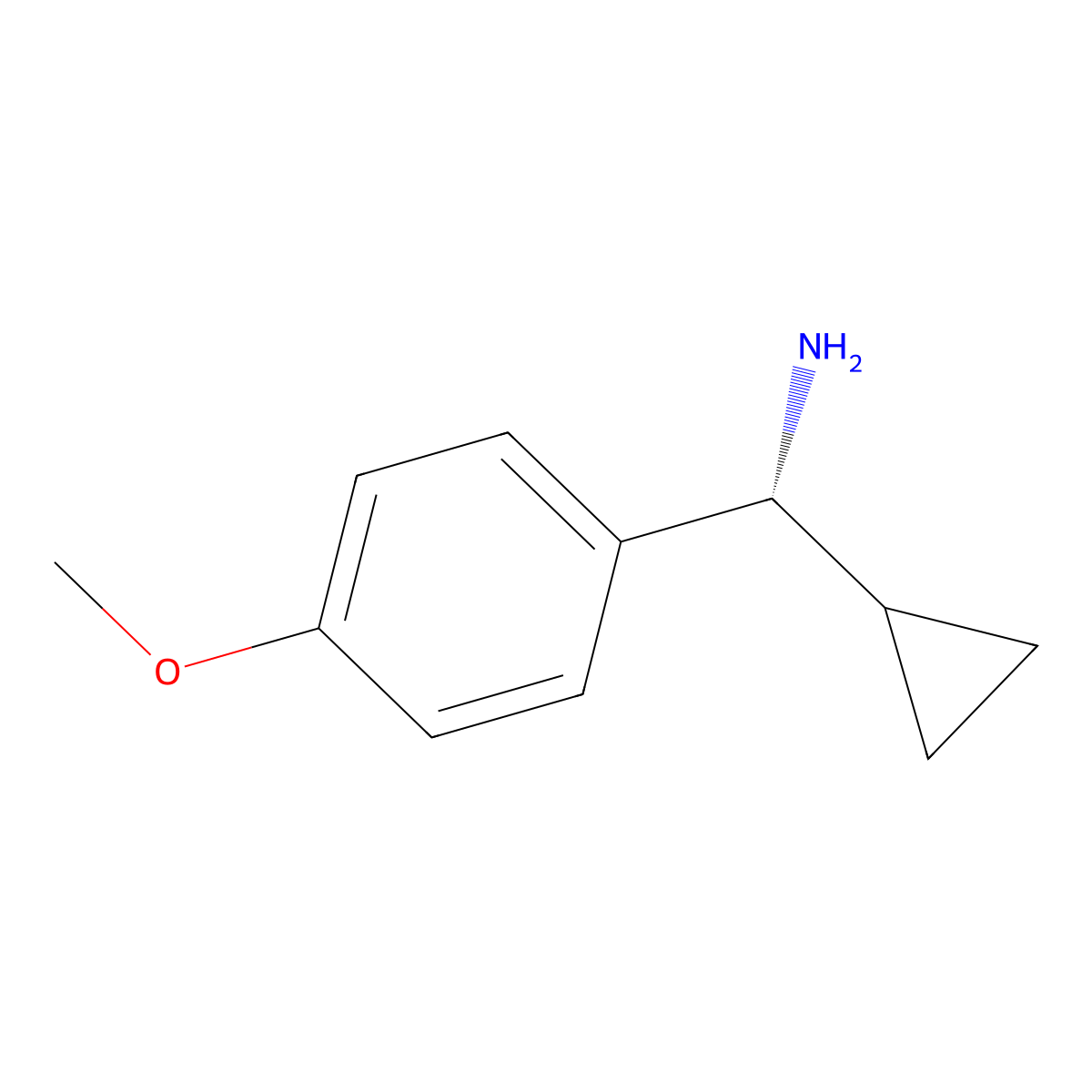 (R)-cyclopropyl(4-methoxyphenyl)methanamine molecular structure, CAS 1213035-11-0