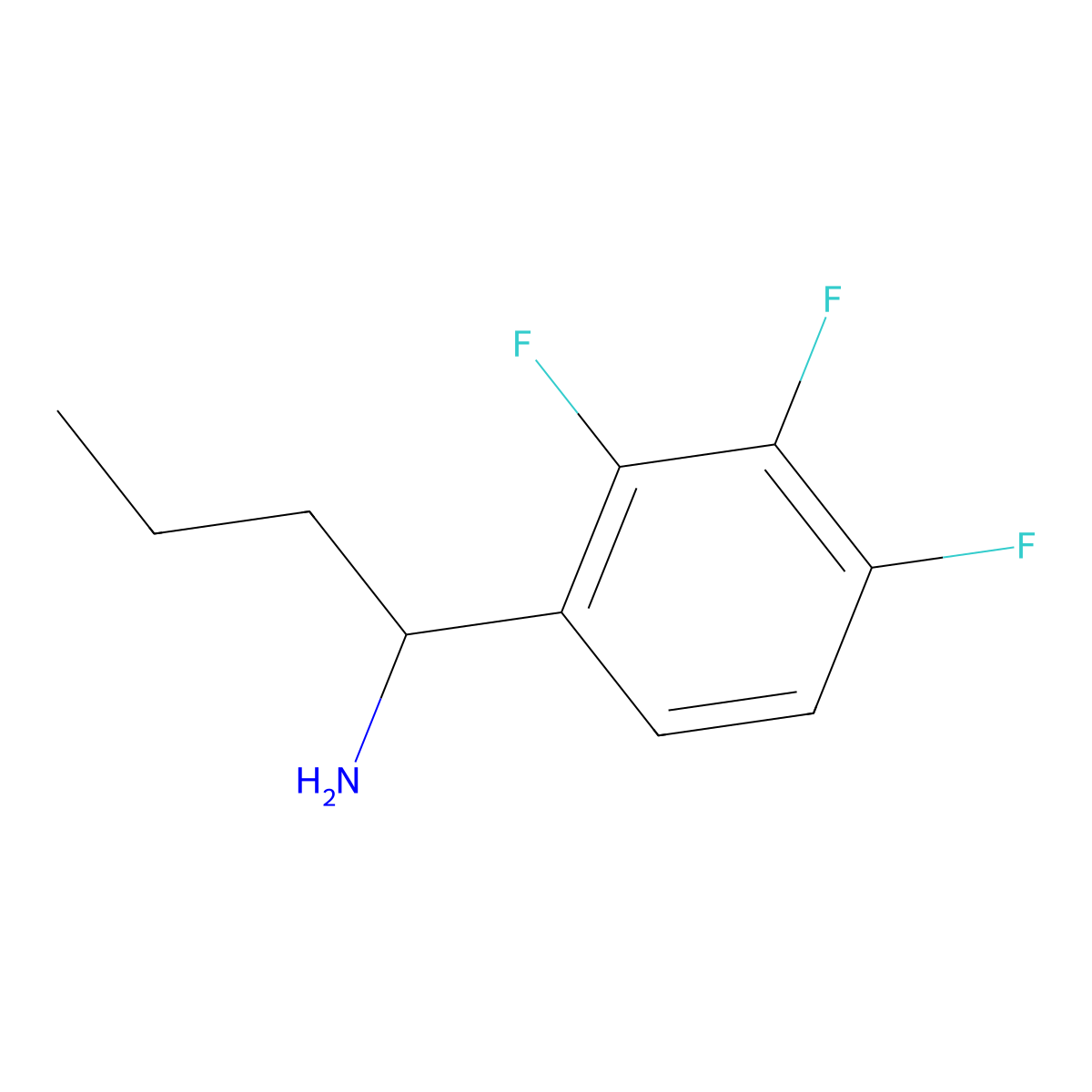 (1R)-1-(2,3,4-trifluorophenyl)butan-1-amine molecular structure, CAS 1213036-66-8