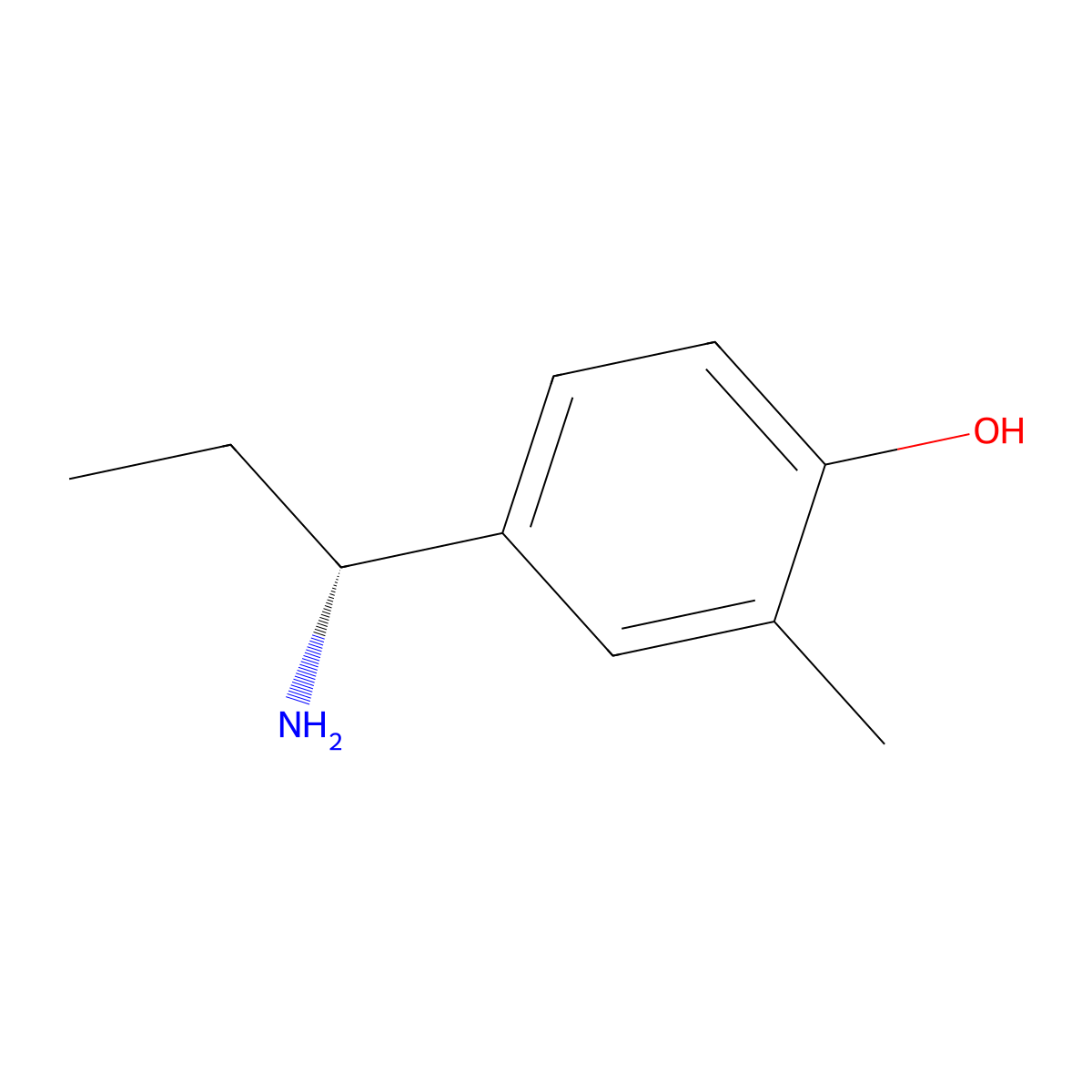 (R)-4-(1-Aminopropyl)-2-methylphenol molecular structure, CAS 1213038-24-4