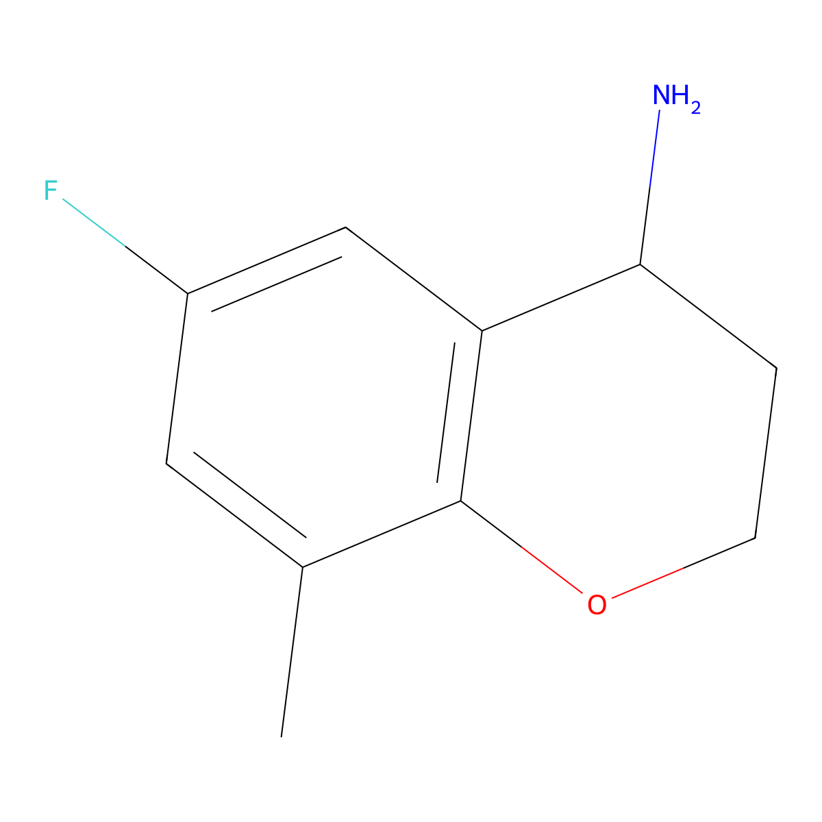 (R)-6-Fluoro-8-methylchroman-4-amine molecular structure, CAS 1213038-30-2