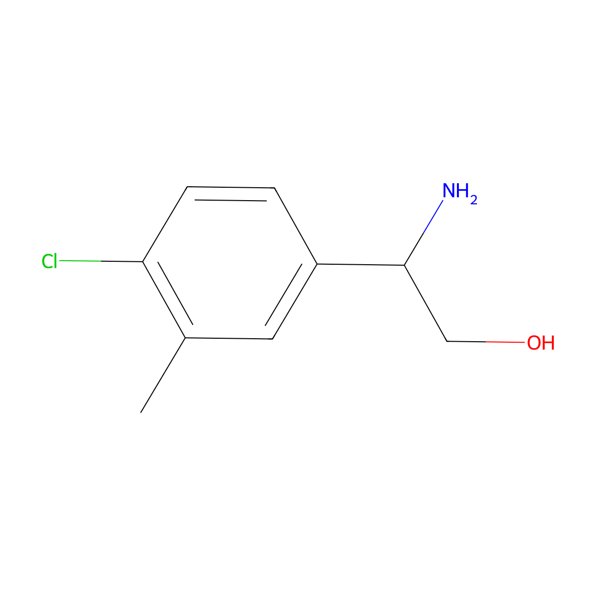 (2S)-2-Amino-2-(4-chloro-3-methylphenyl)ethan-1-OL molecular structure, CAS 1213038-73-3