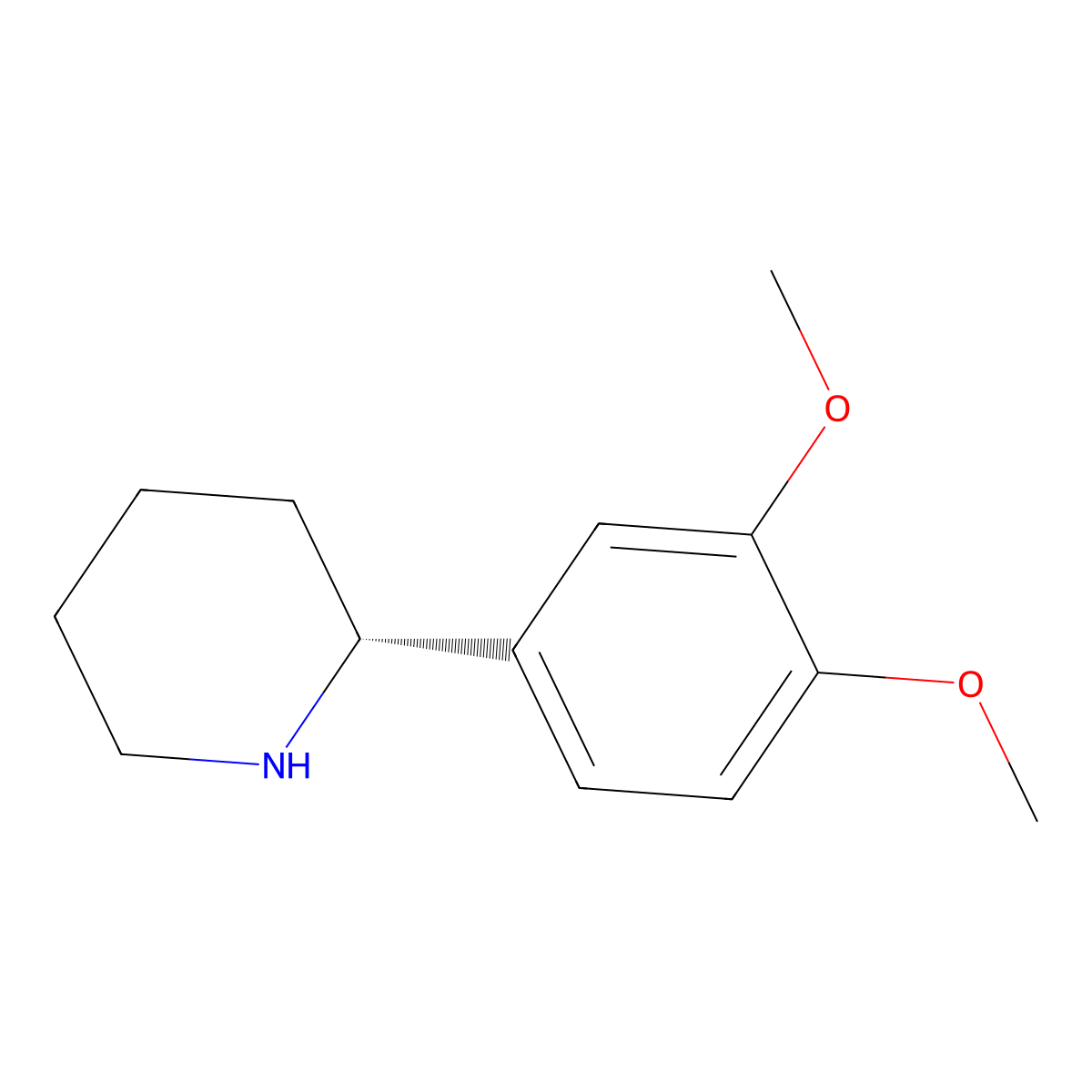 (R)-2-(3,4-Dimethoxyphenyl)piperidine molecular structure, CAS 1213039-61-2